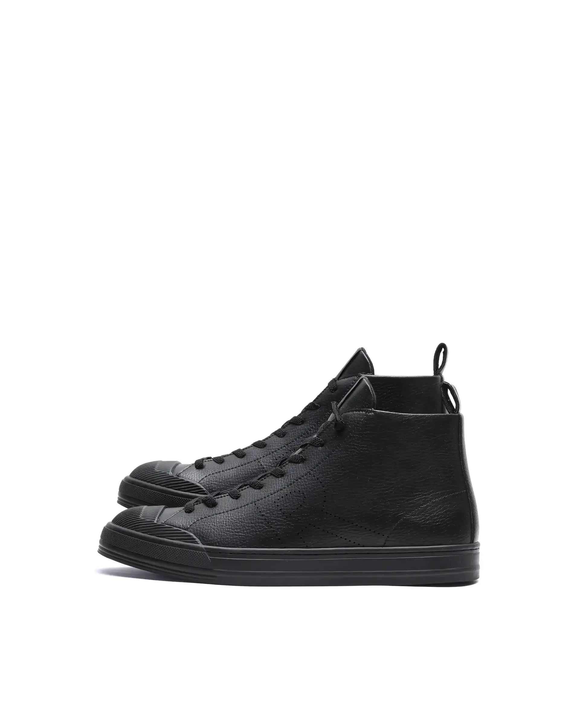 Rare Rabbit Men's Sauron Hi 25 Black Micro Leather Sneaker