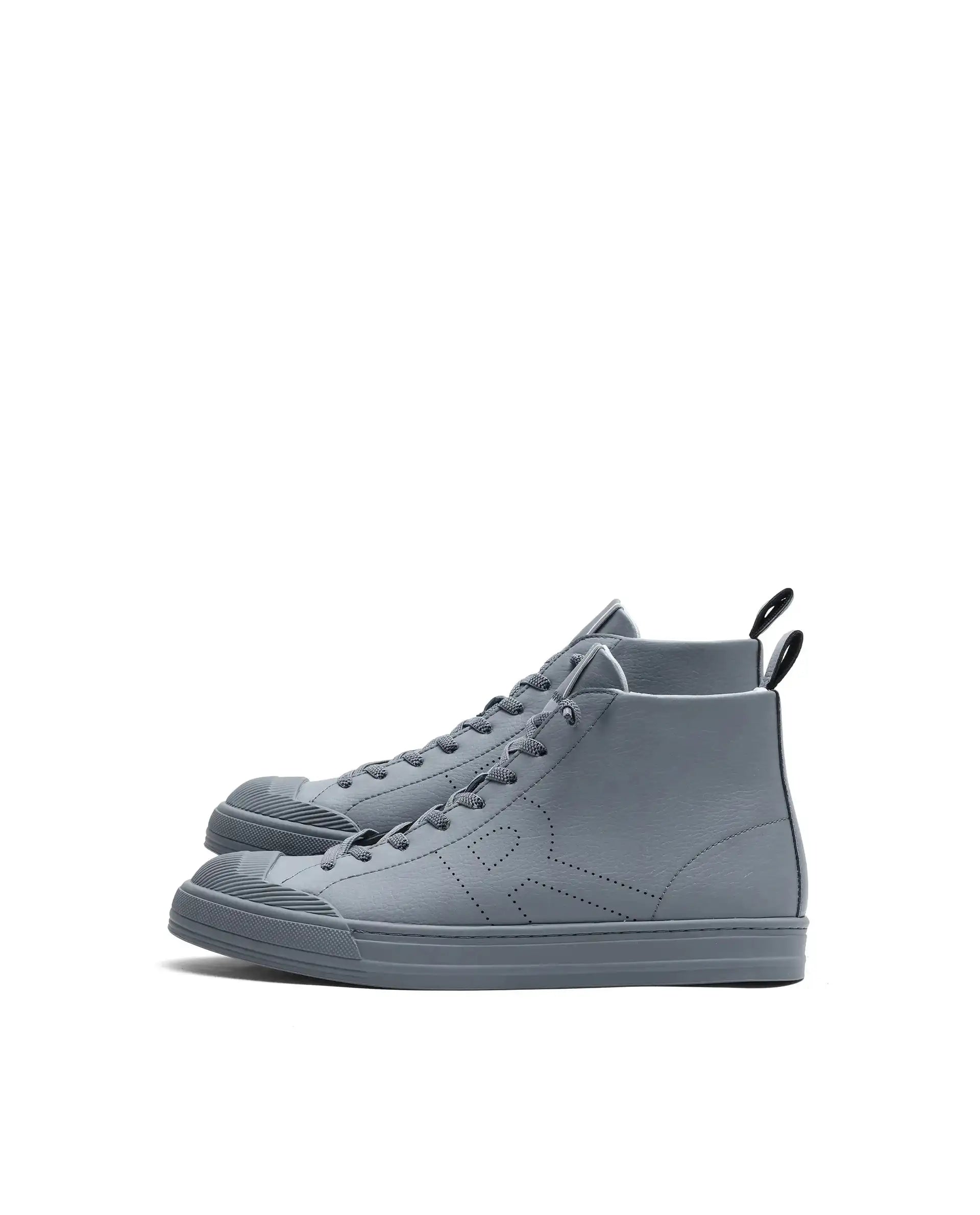 Rare Rabbit Men's Sauron Hi 25 Dark Grey Micro Leather Sneaker