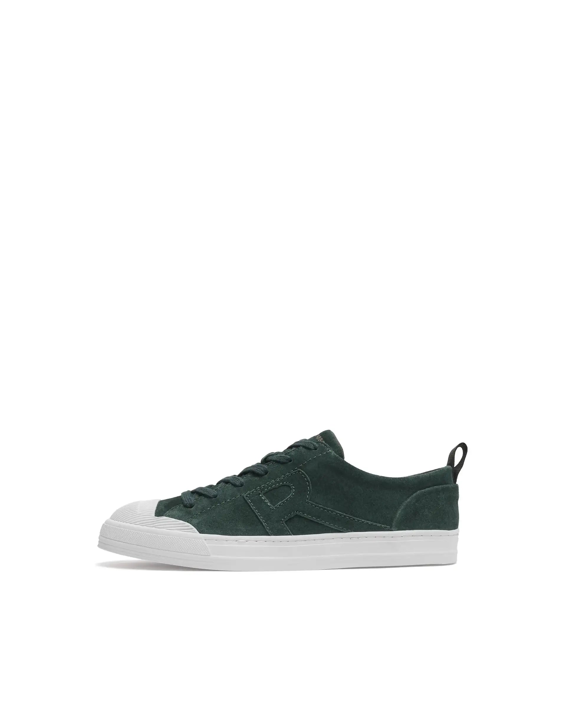 Rare Rabbit Men Sauron Green Round Toe Premium Suede Lace Up Low Top Sneaker Shoes