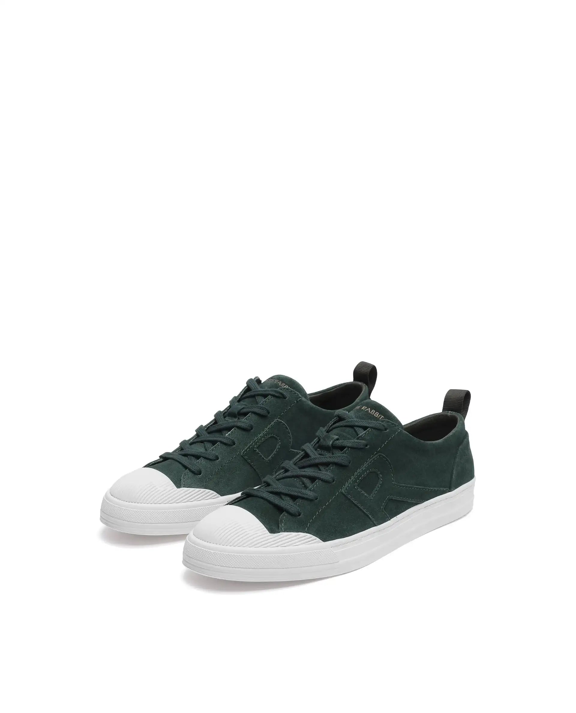 Rare Rabbit Men Sauron Green Round Toe Premium Suede Lace Up Low Top Sneaker Shoes
