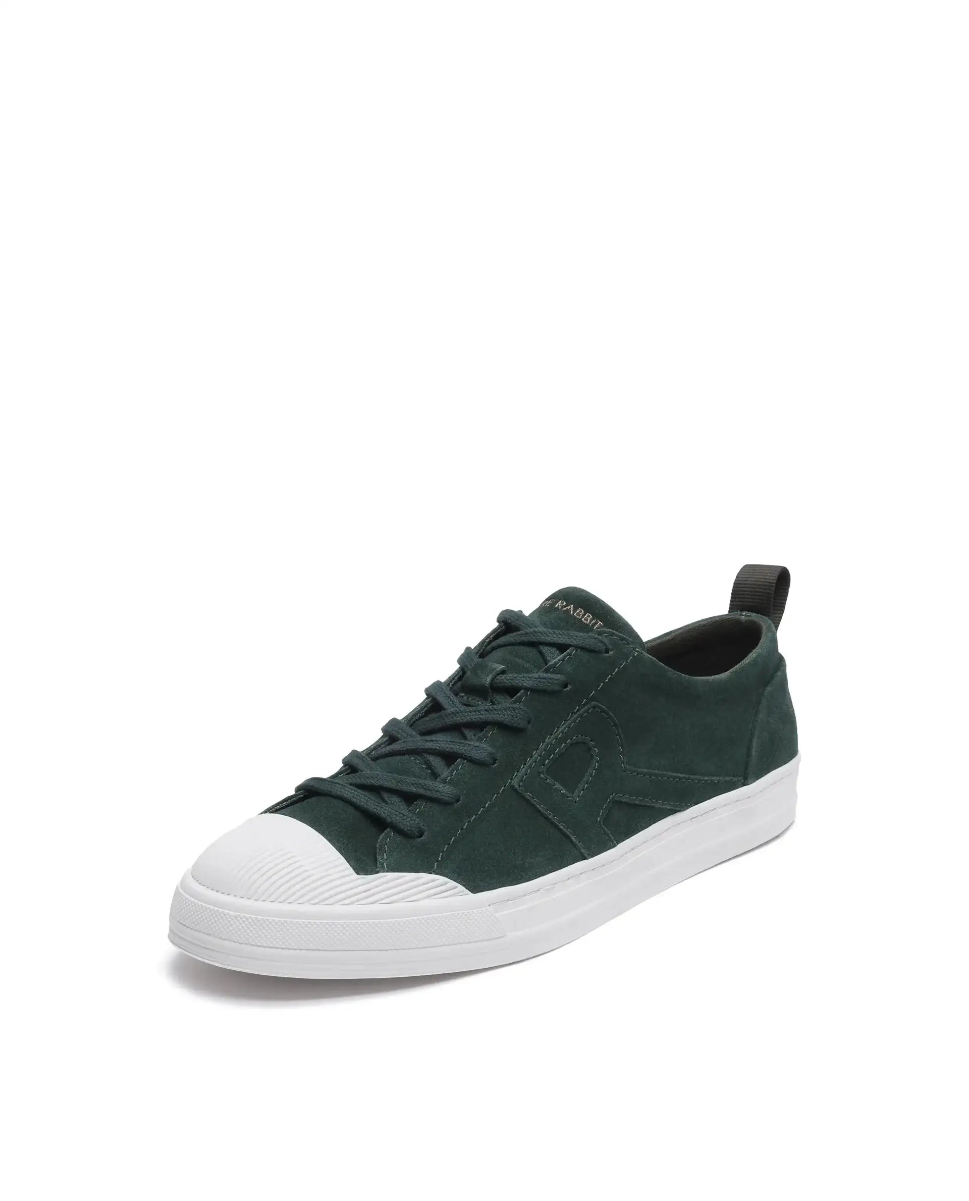 Rare Rabbit Men Sauron Green Round Toe Premium Suede Lace Up Low Top Sneaker Shoes