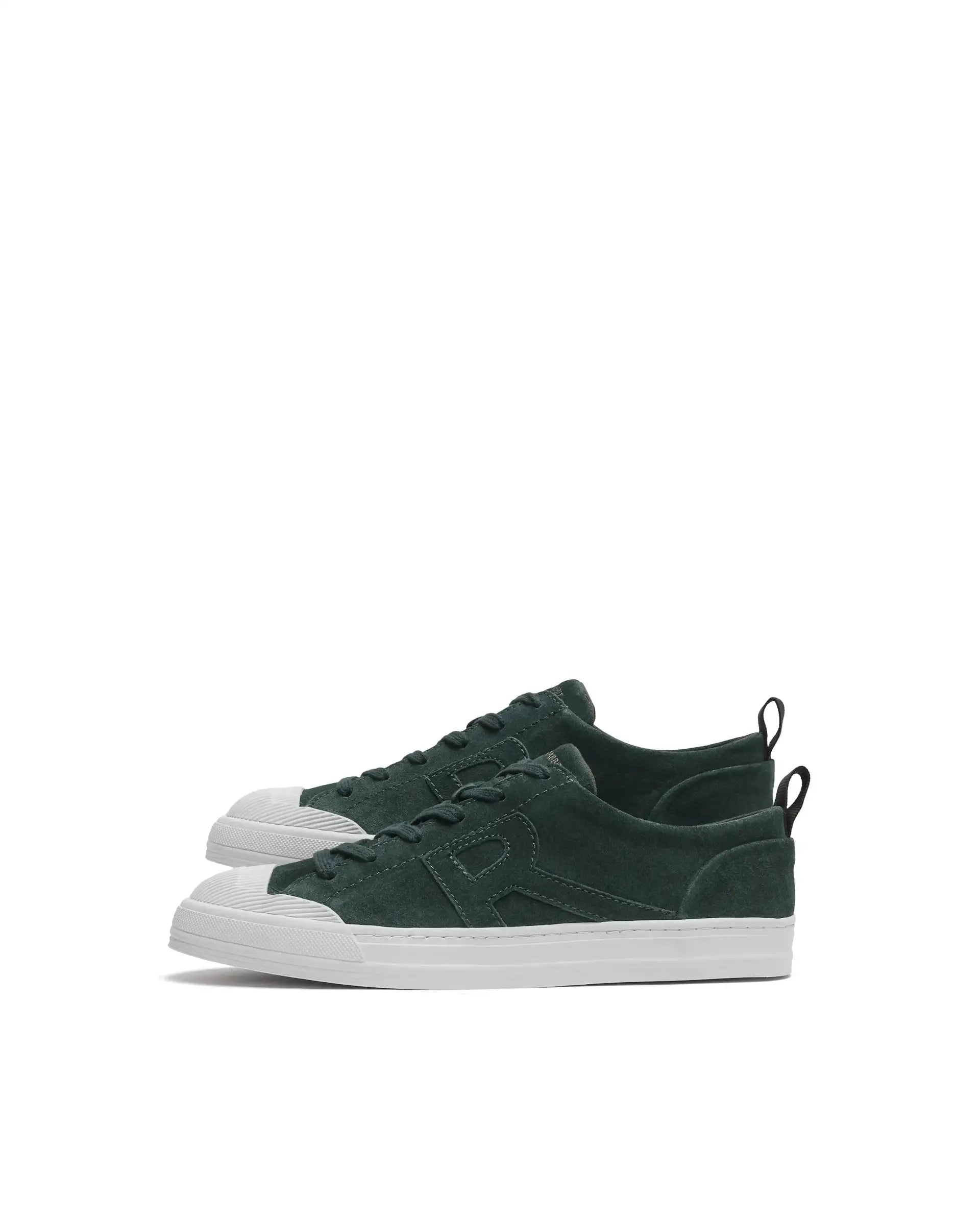 Rare Rabbit Men Sauron Green Round Toe Premium Suede Lace Up Low Top Sneaker Shoes