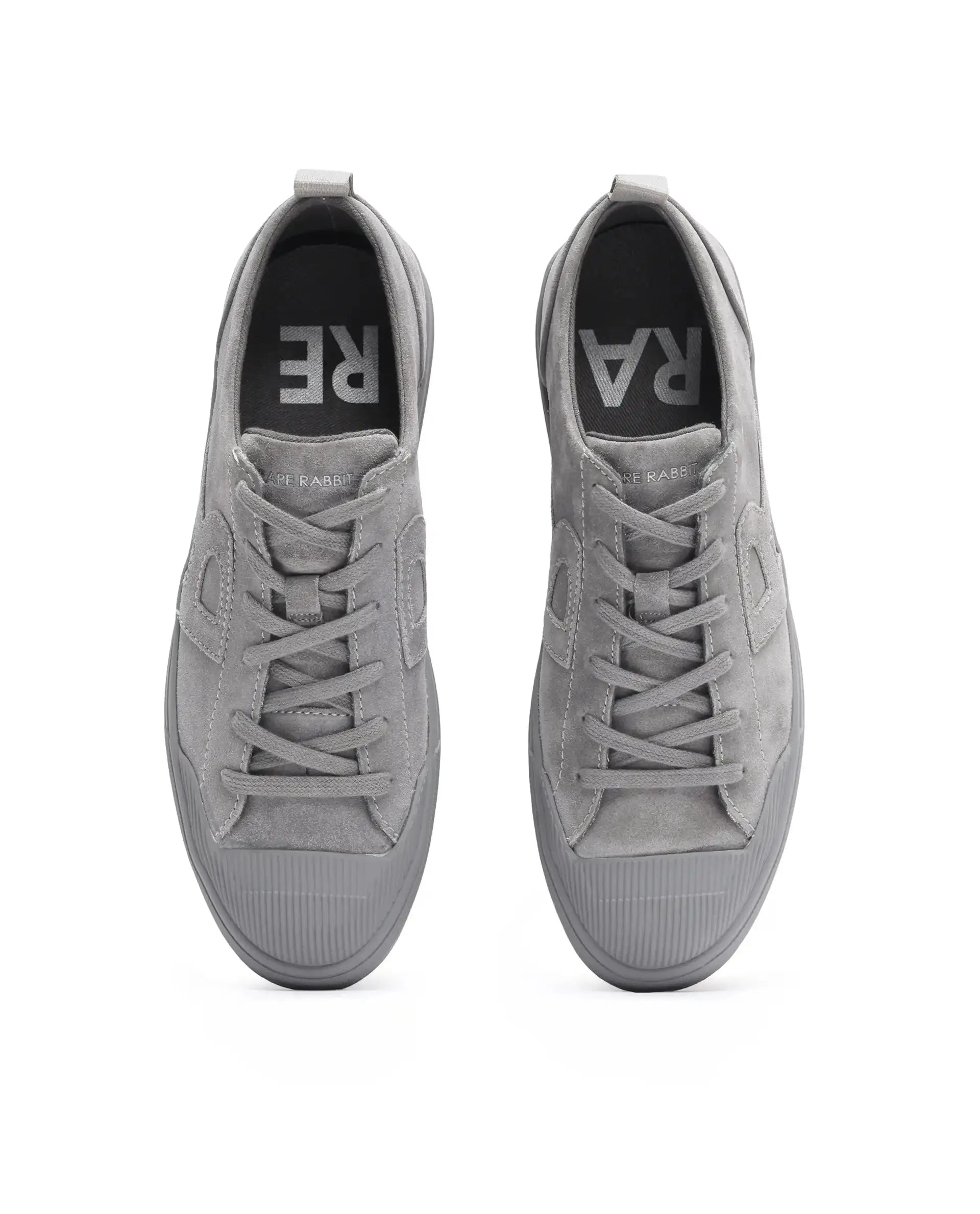 Rare Rabbit Men Sauron Light Grey Lace-Up Shoes