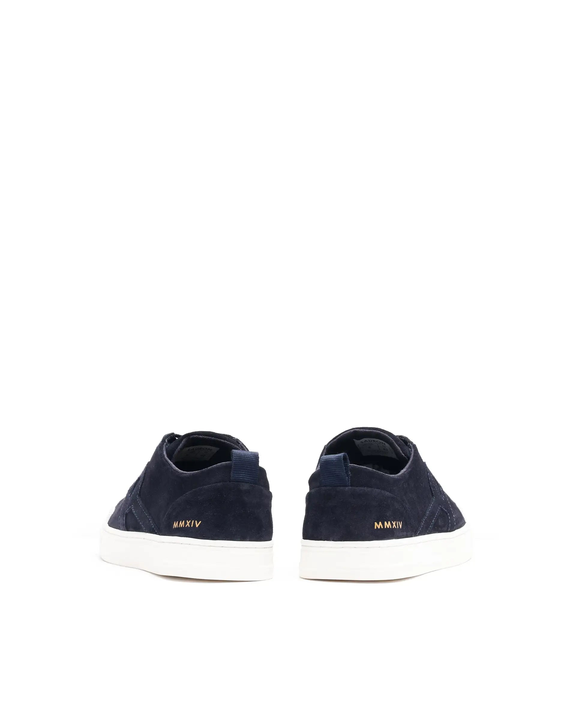Rare Rabbit Mens Sauron Navy Round Toe Premium Suede Lace Up Low Top Sneaker Shoes