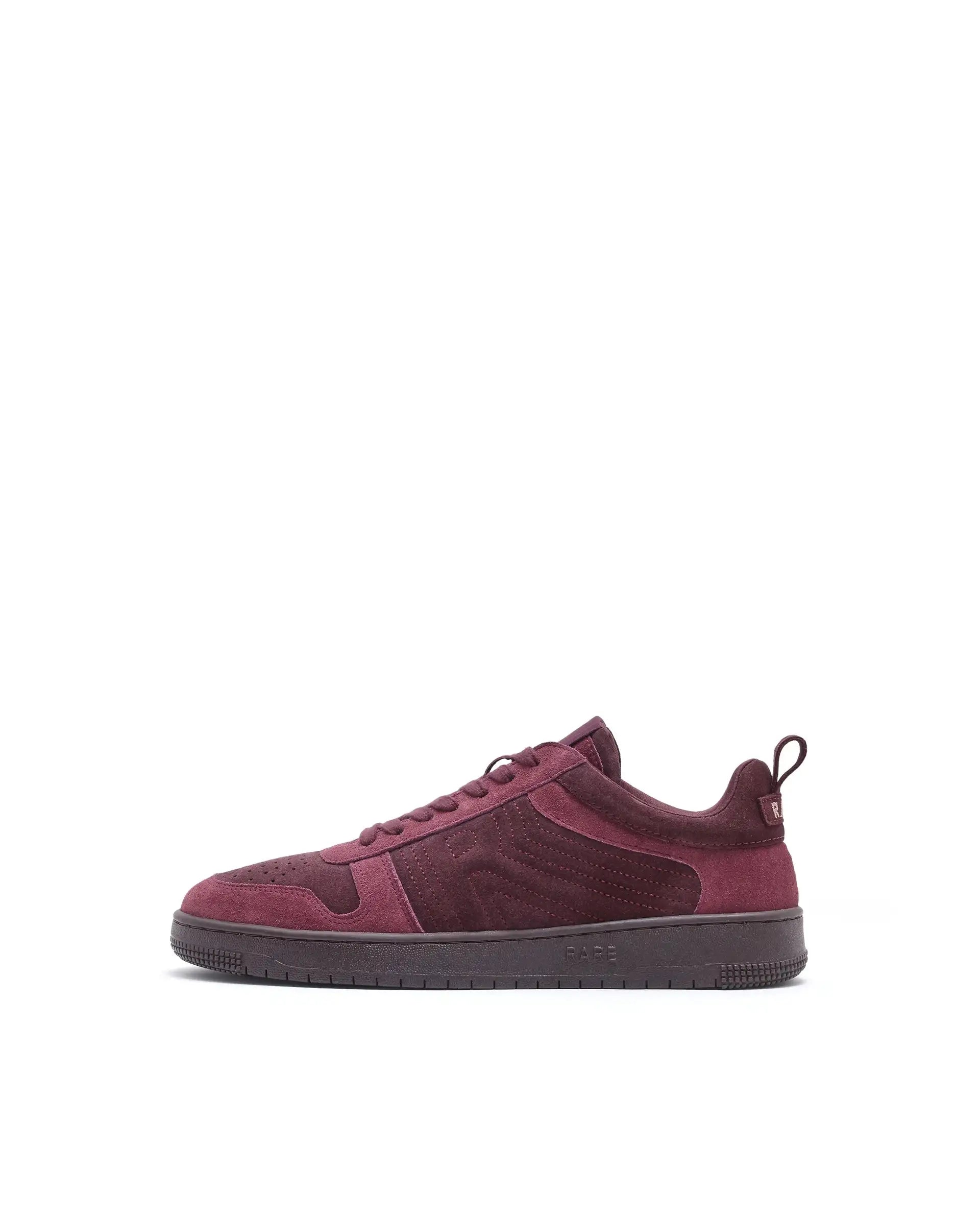 Rare Rabbit Men Senab Purple Genuine Suede Leather Low-Top Lace Up Sneaker Shoes
