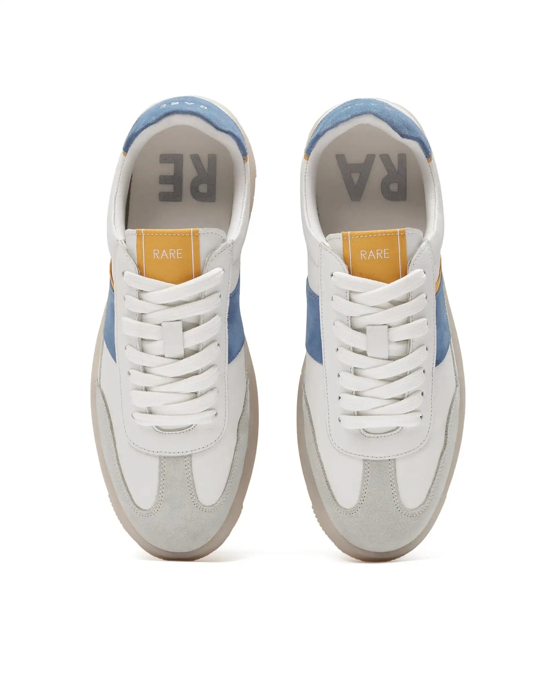 Rare Rabbit Men Sirius White Lace-Up Closure Sneakers