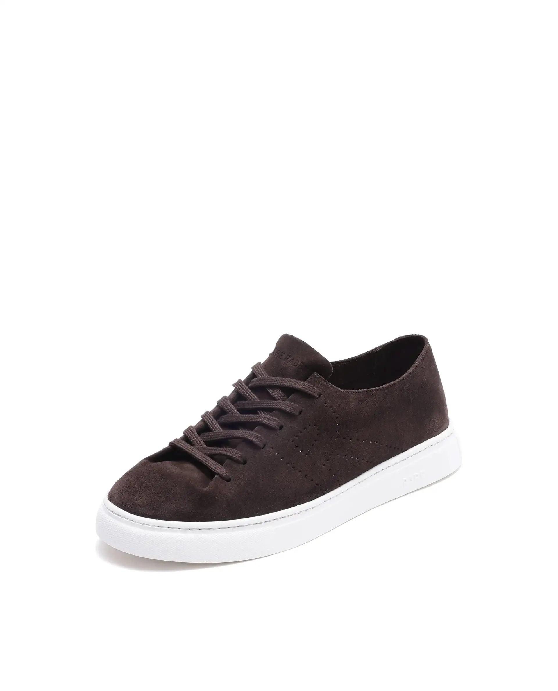 Rare Rabbit Men Skin Brown Genuine Suede Monotone Upper Low-Top Lace-Up Plain Shoes