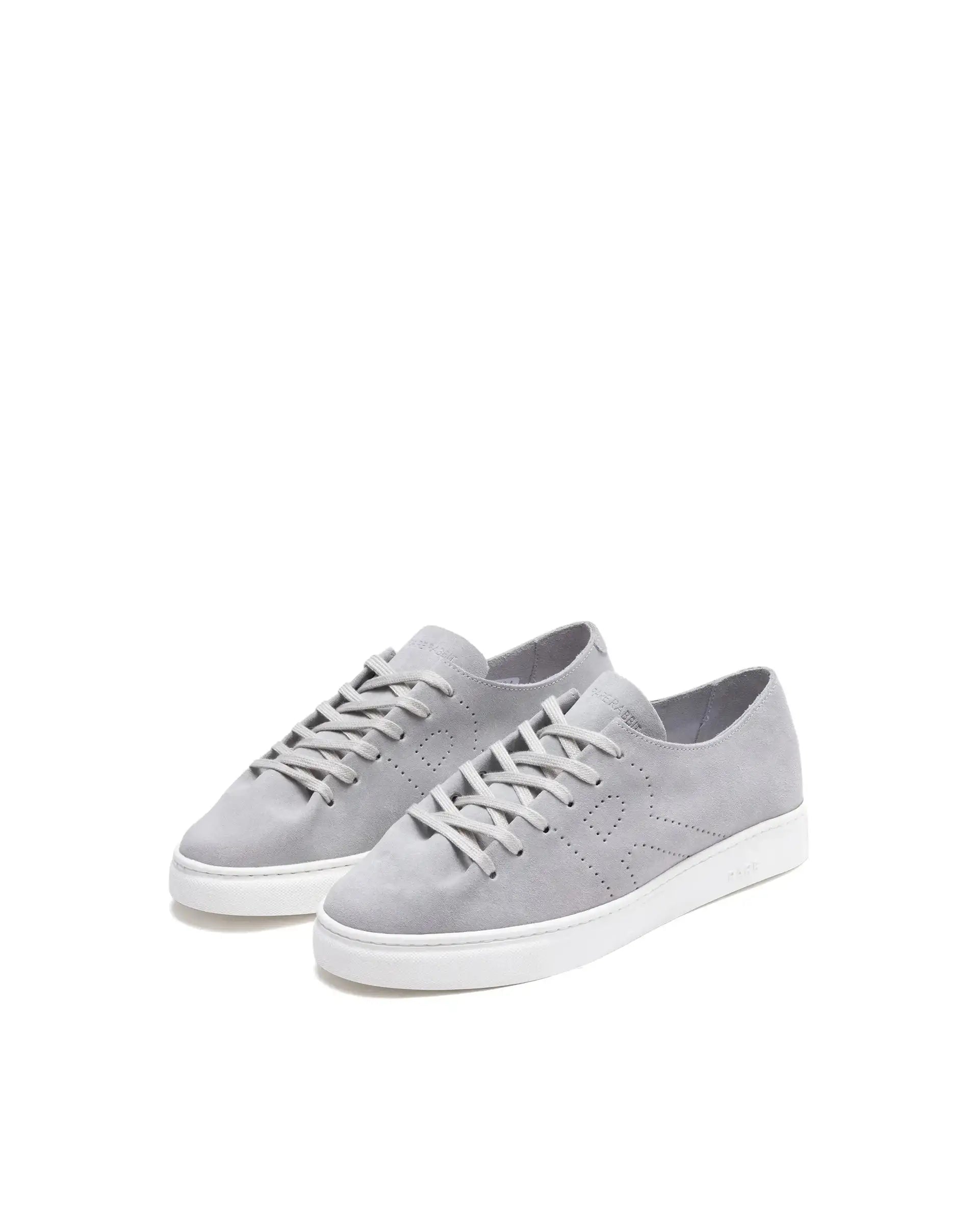 Rare Rabbit Men Skin Light Grey Suede Monotone Upper Low-Top Lace-Up Plain Shoes