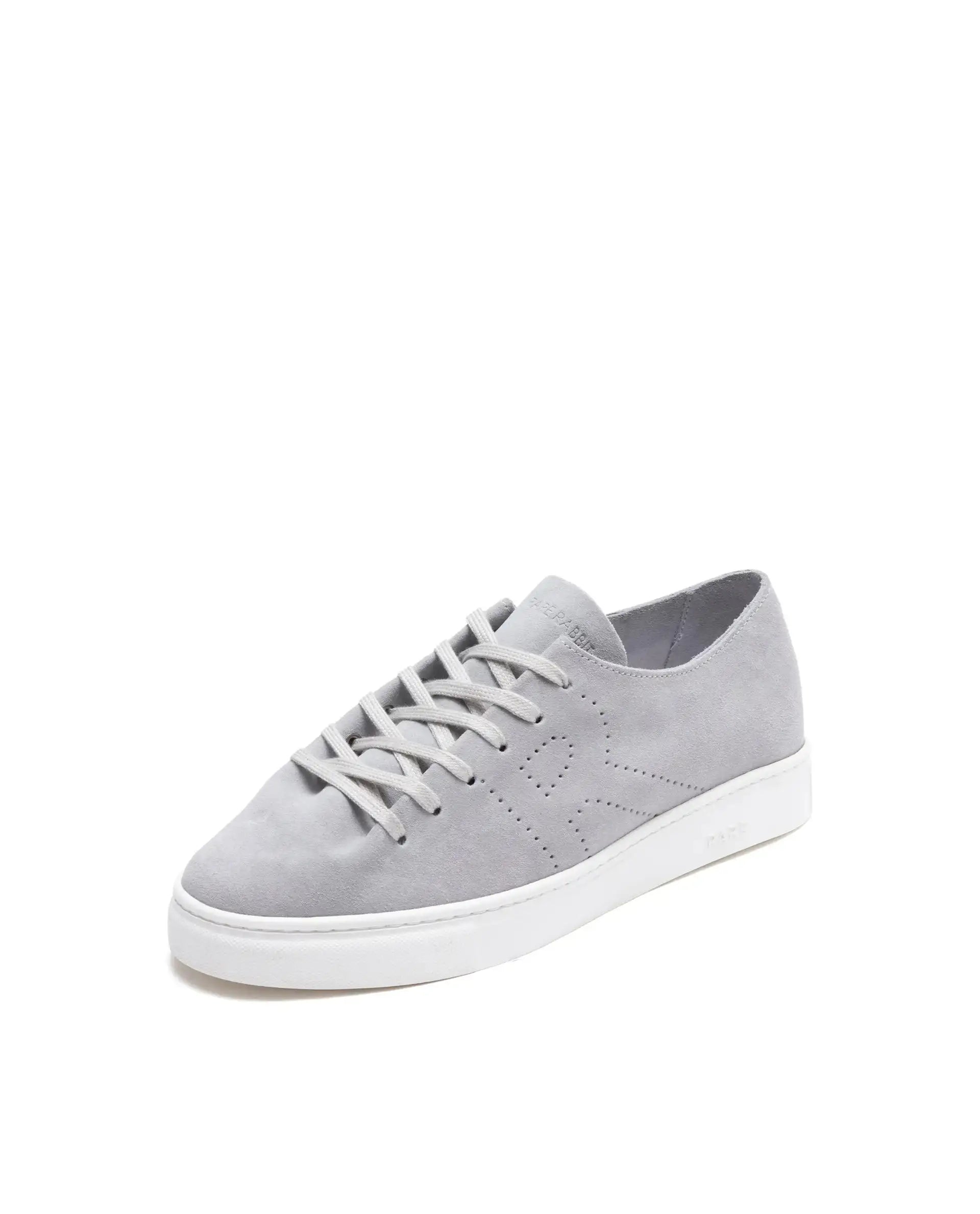 Rare Rabbit Men Skin Light Grey Suede Monotone Upper Low-Top Lace-Up Plain Shoes