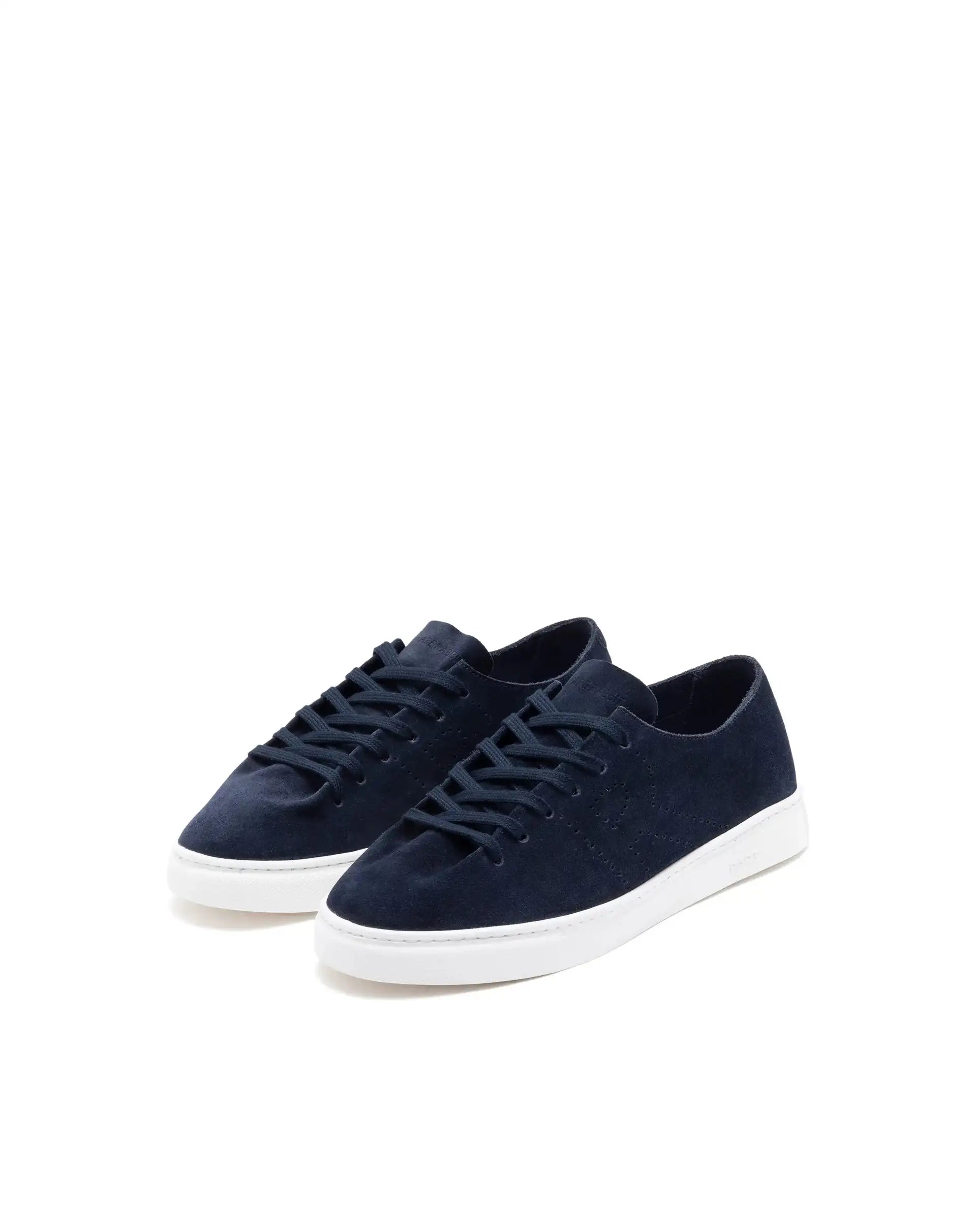 Rare Rabbit Men Skin Navy Suede Monotone Upper Low-Top Lace-Up Plain Shoes