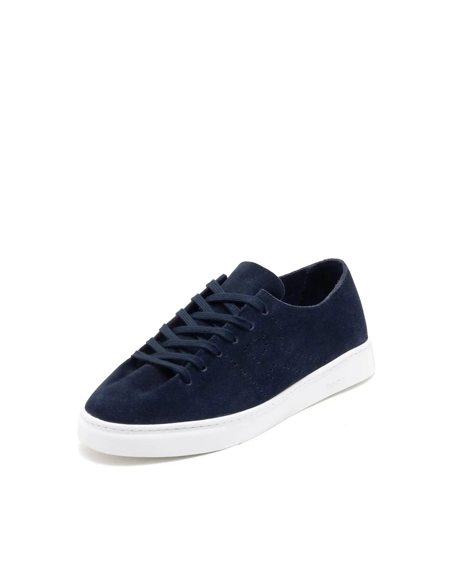 Rare Rabbit Men Skin Navy Suede Monotone Upper Low-Top Lace-Up Plain Shoes