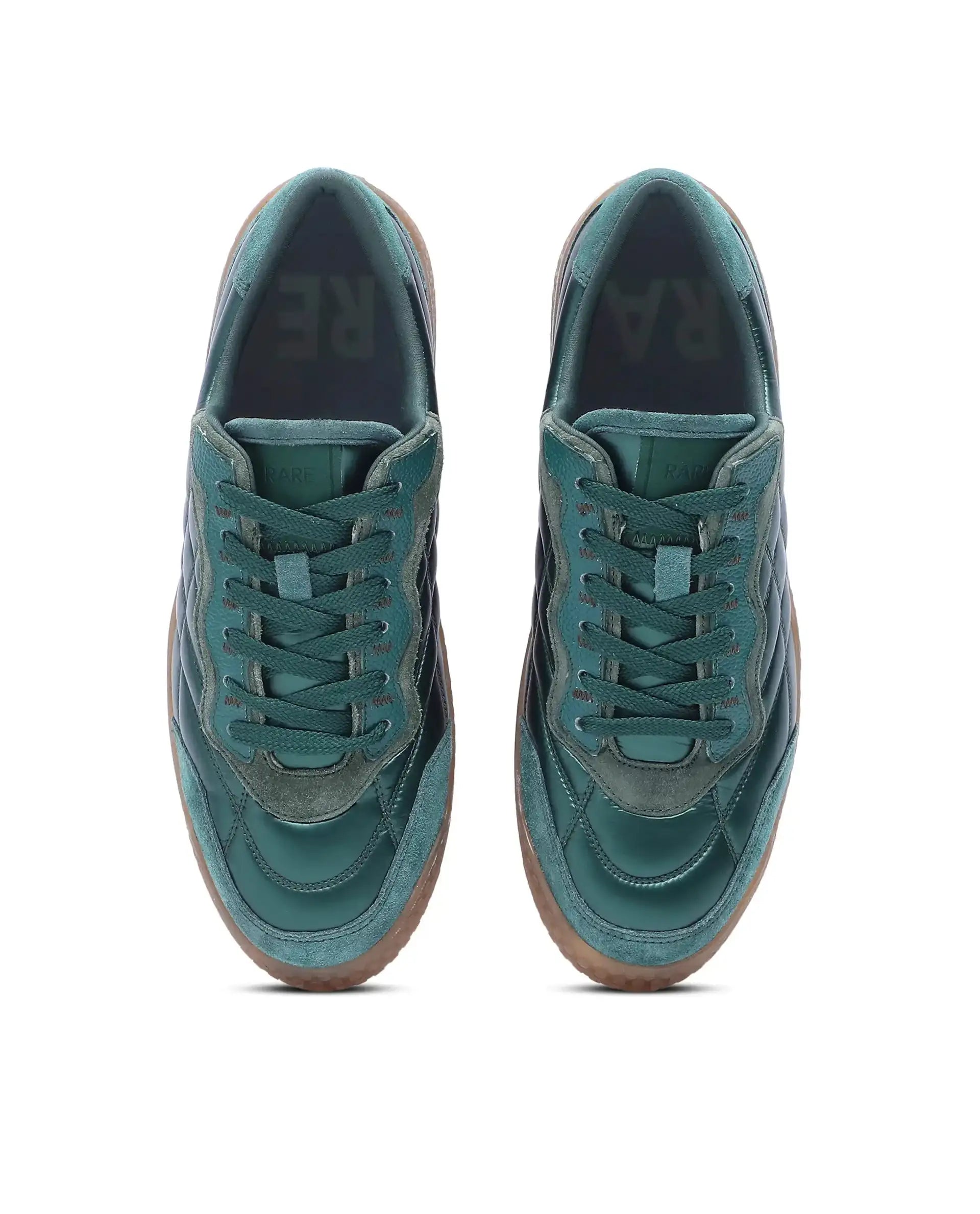 Rare Rabbit Men's Temo Green Parachute Lace-Up Closure Sneaker