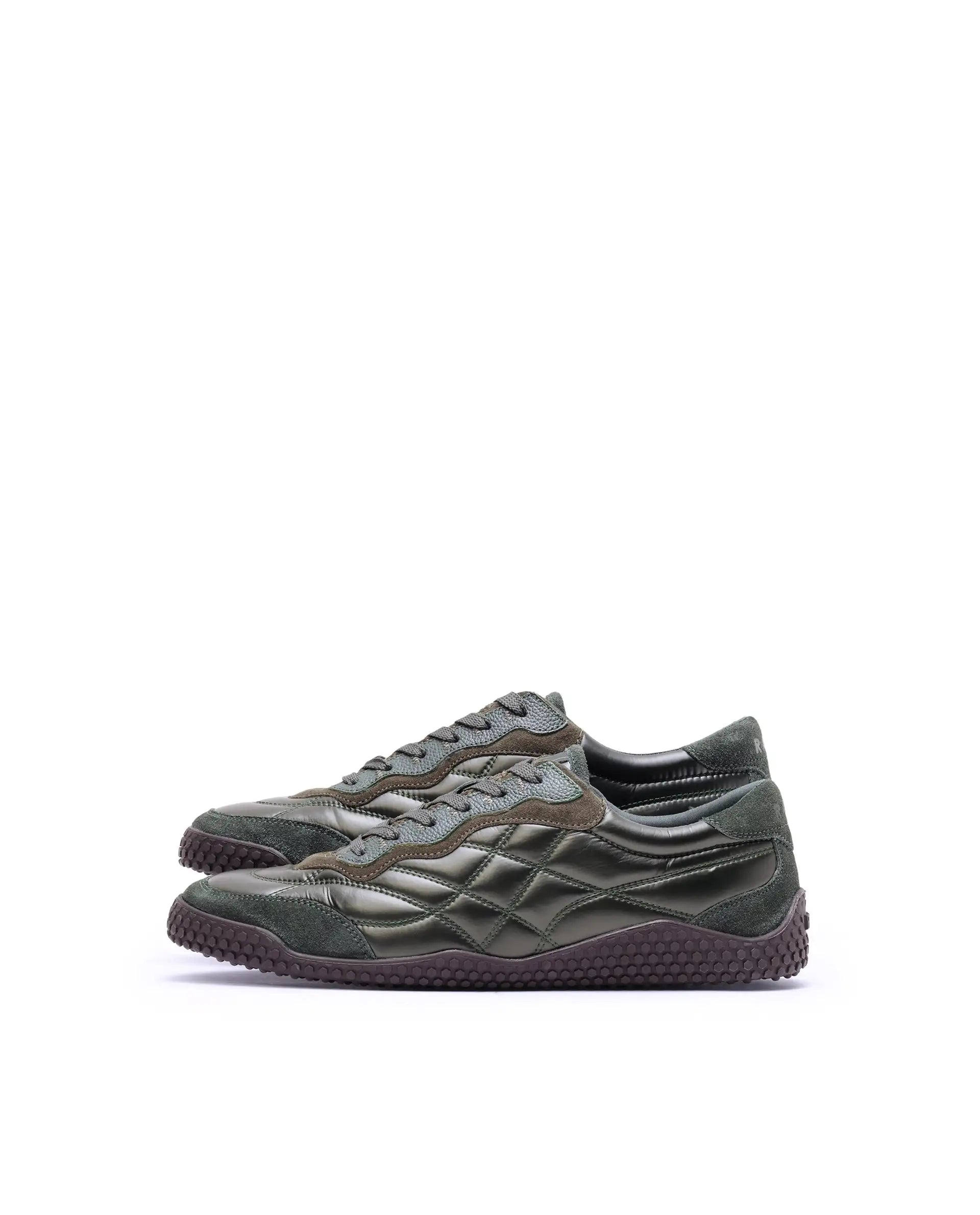 Rare Rabbit Men's Temo Olive Parachute Lace-Up Closure Sneaker