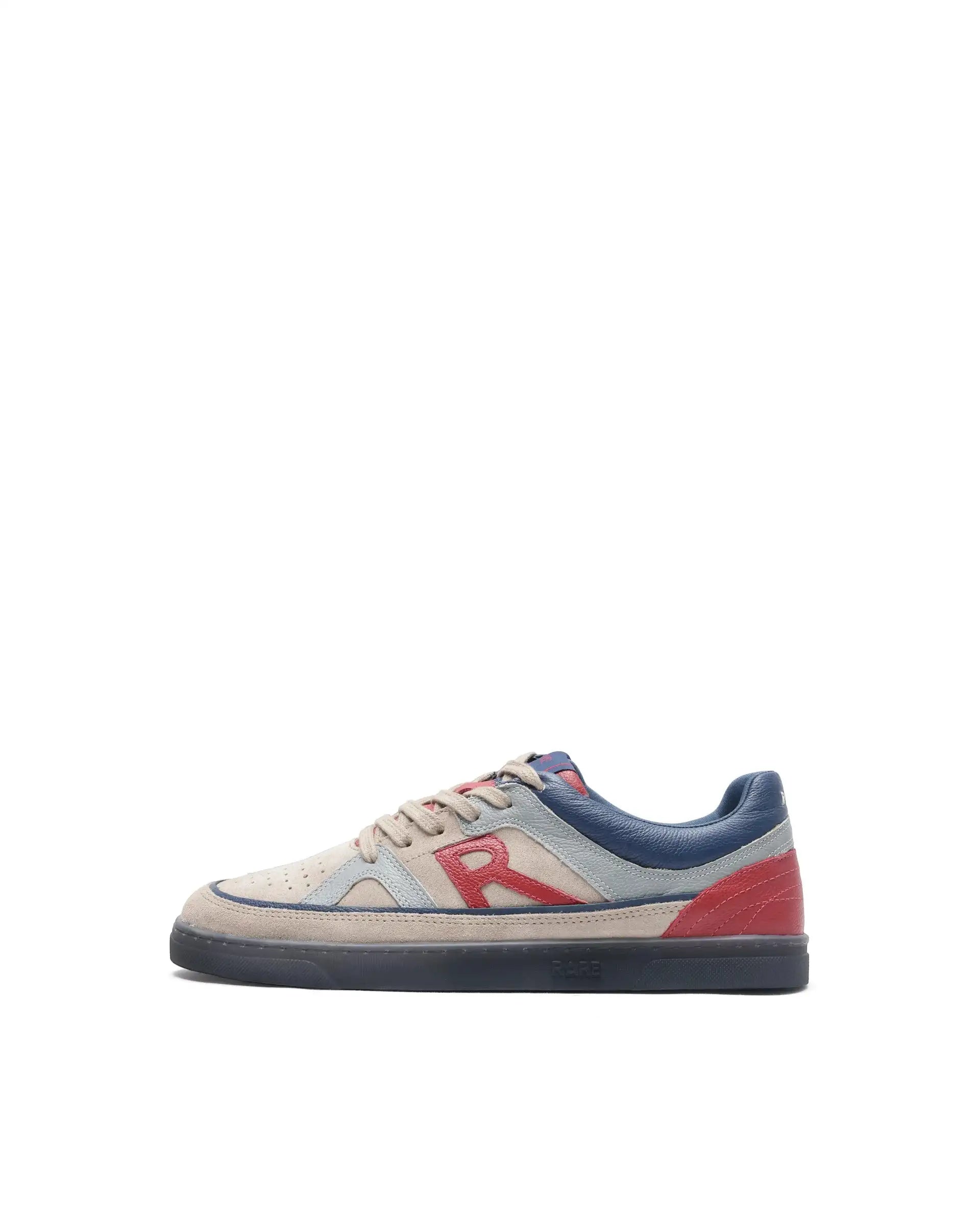 Rare Rabbit Men's Vale Beige Leather Lace-Up Closure Sneaker