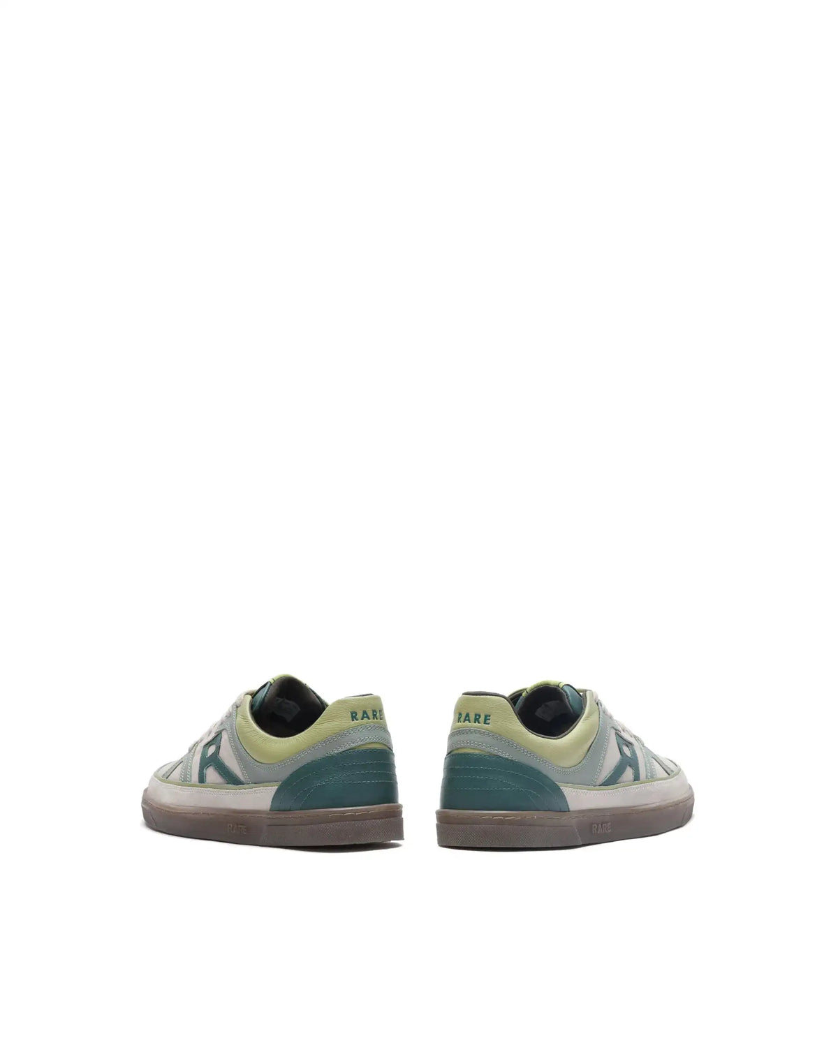 Rare Rabbit Men's Vale Green Leather Lace-Up Closure Sneaker