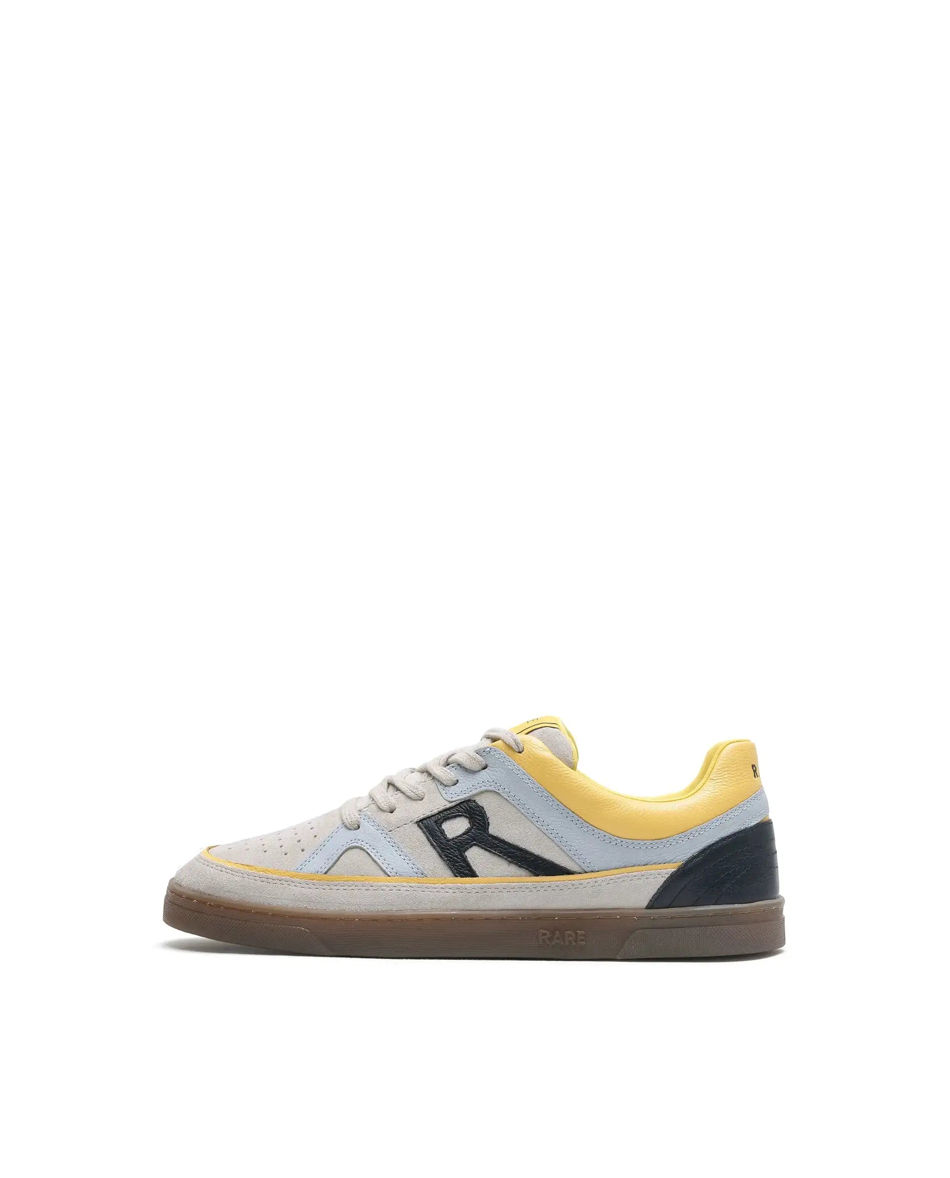 Rare Rabbit Men's Vale Grey Leather Lace-Up Closure Sneaker