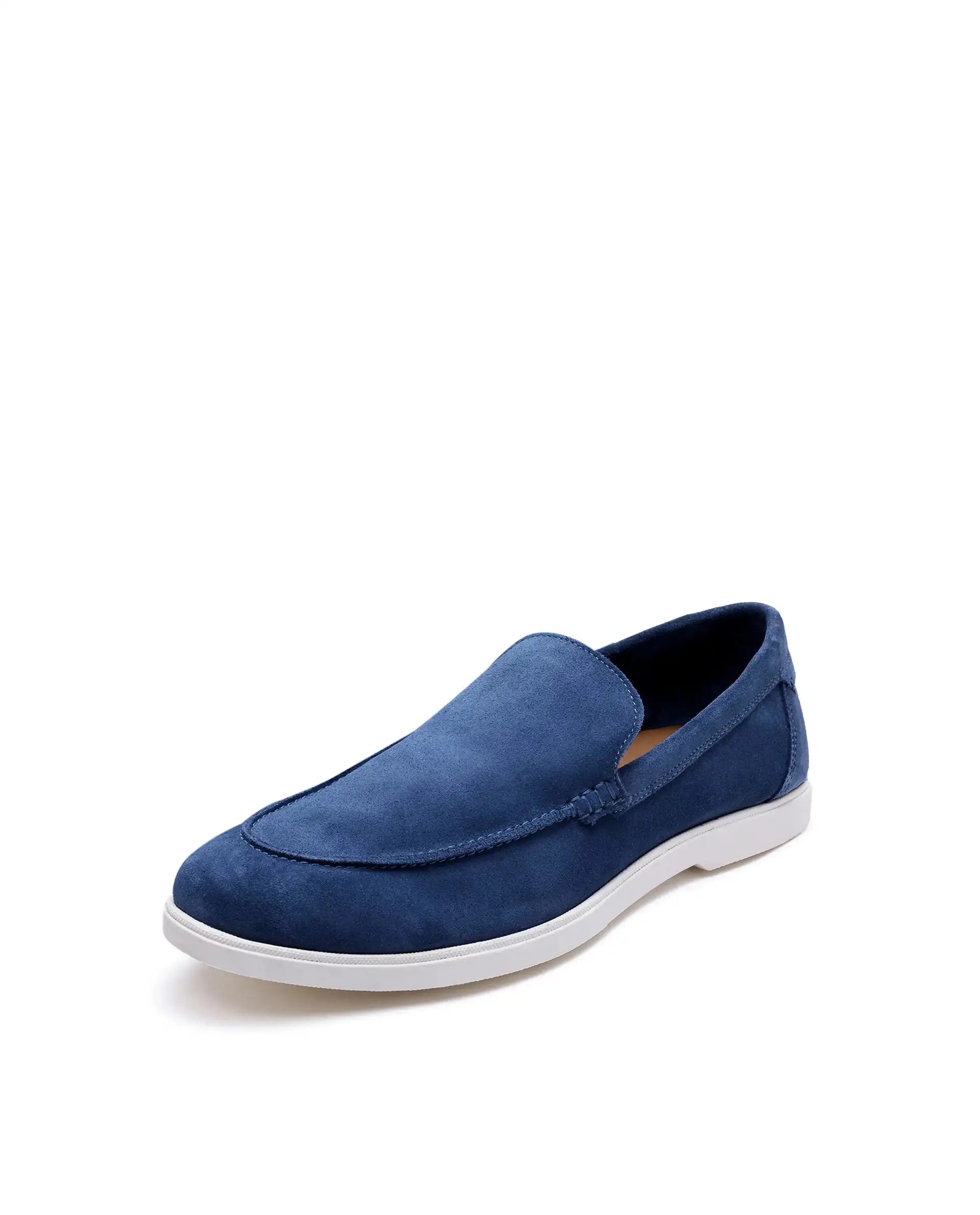 Rare Rabbit Men Velour Cobalt Blue Suede Leather Slip-On Closure Loafer