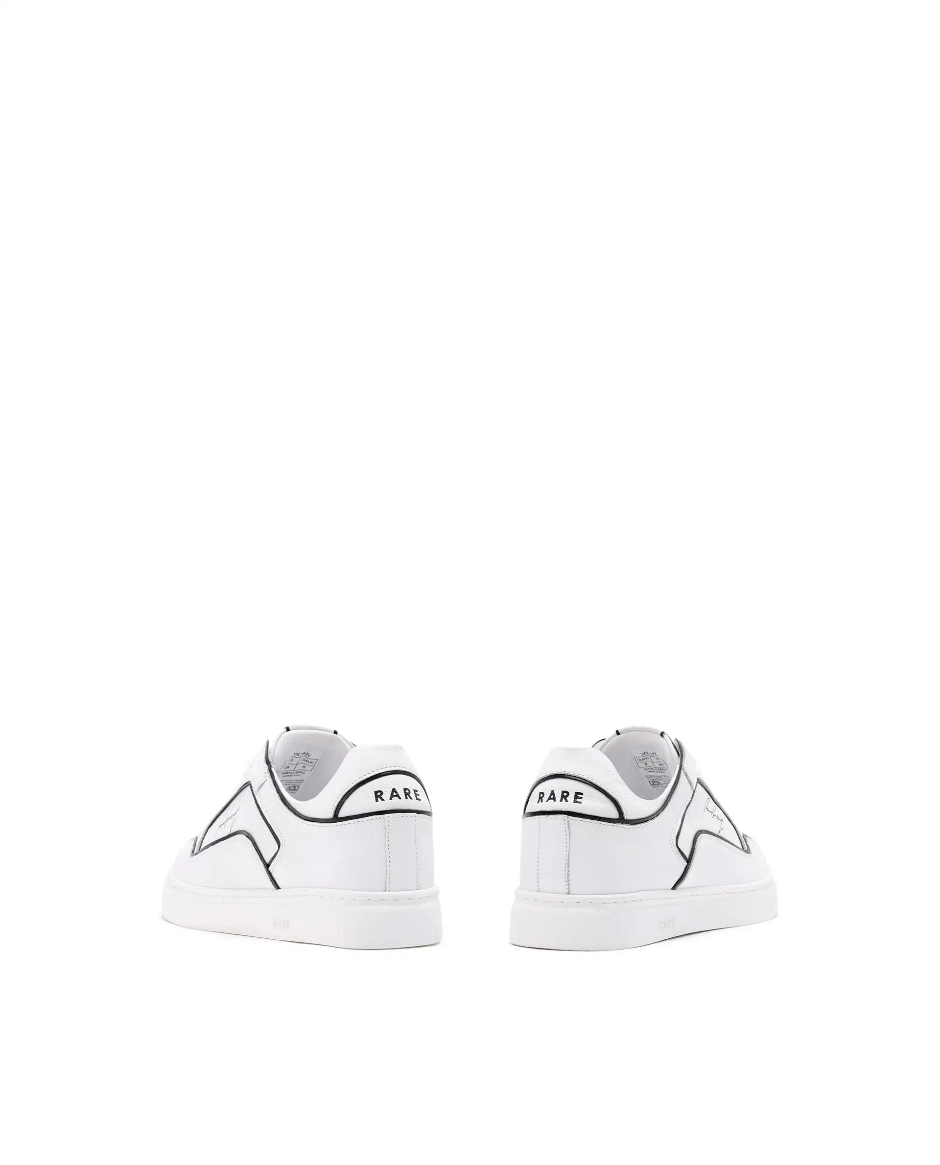 Rare Rabbit Men Veron White Genuine Leather Dual Tone Low-Top Lace-Up Shoes