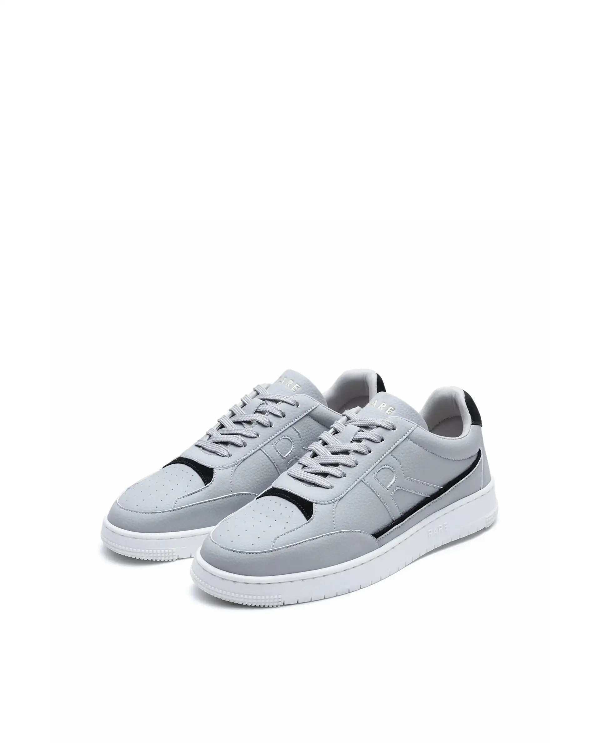 Rare Rabbit Men's Volgo Grey Micro Leather Sneaker