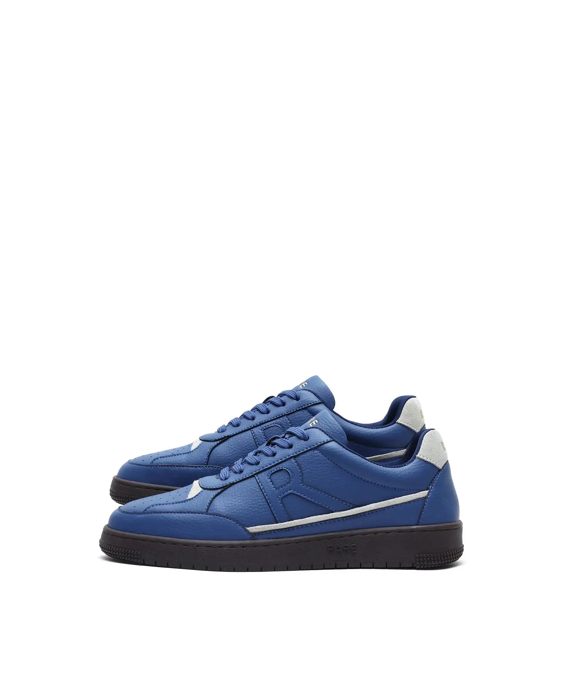 Rare Rabbit Men's Volgo Navy Micro Leather Sneaker