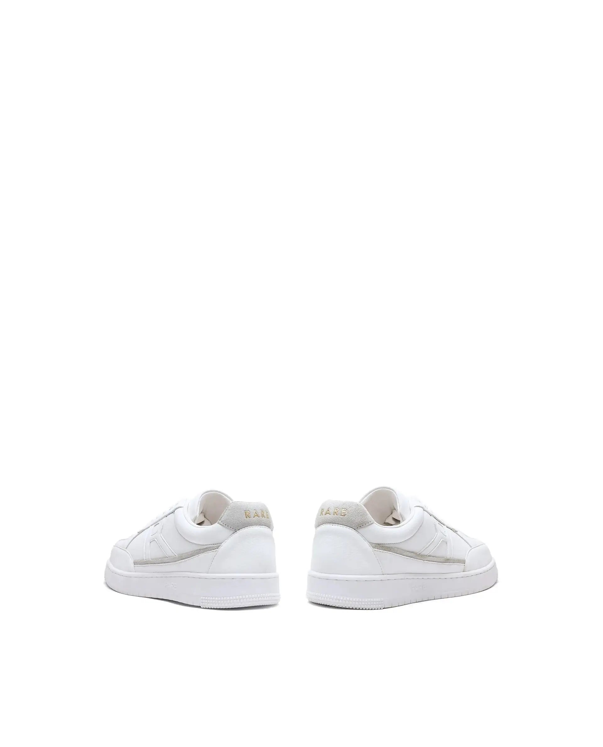 Rare Rabbit Men's Volgo White Micro Leather Sneaker