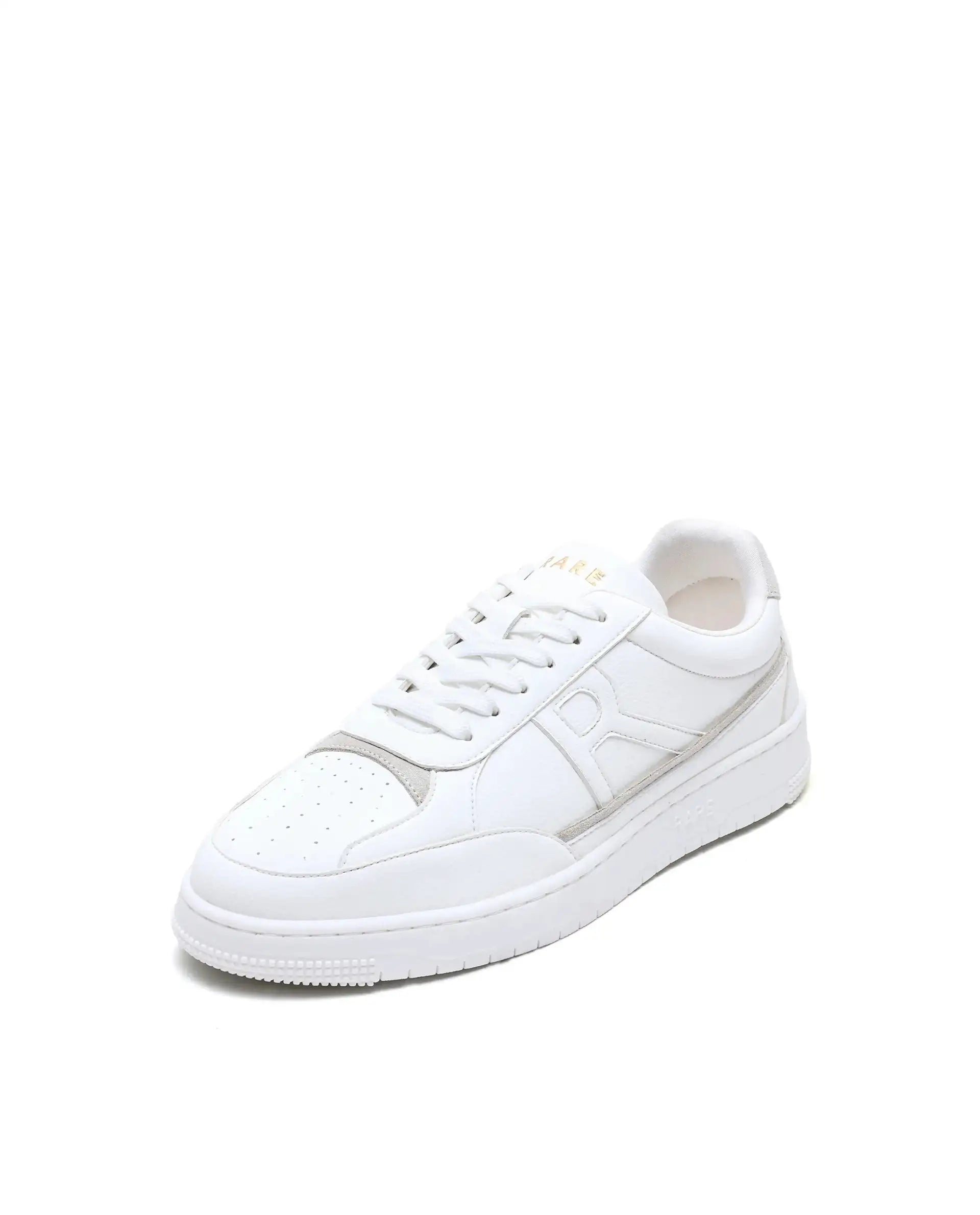 Rare Rabbit Men's Volgo White Micro Leather Sneaker