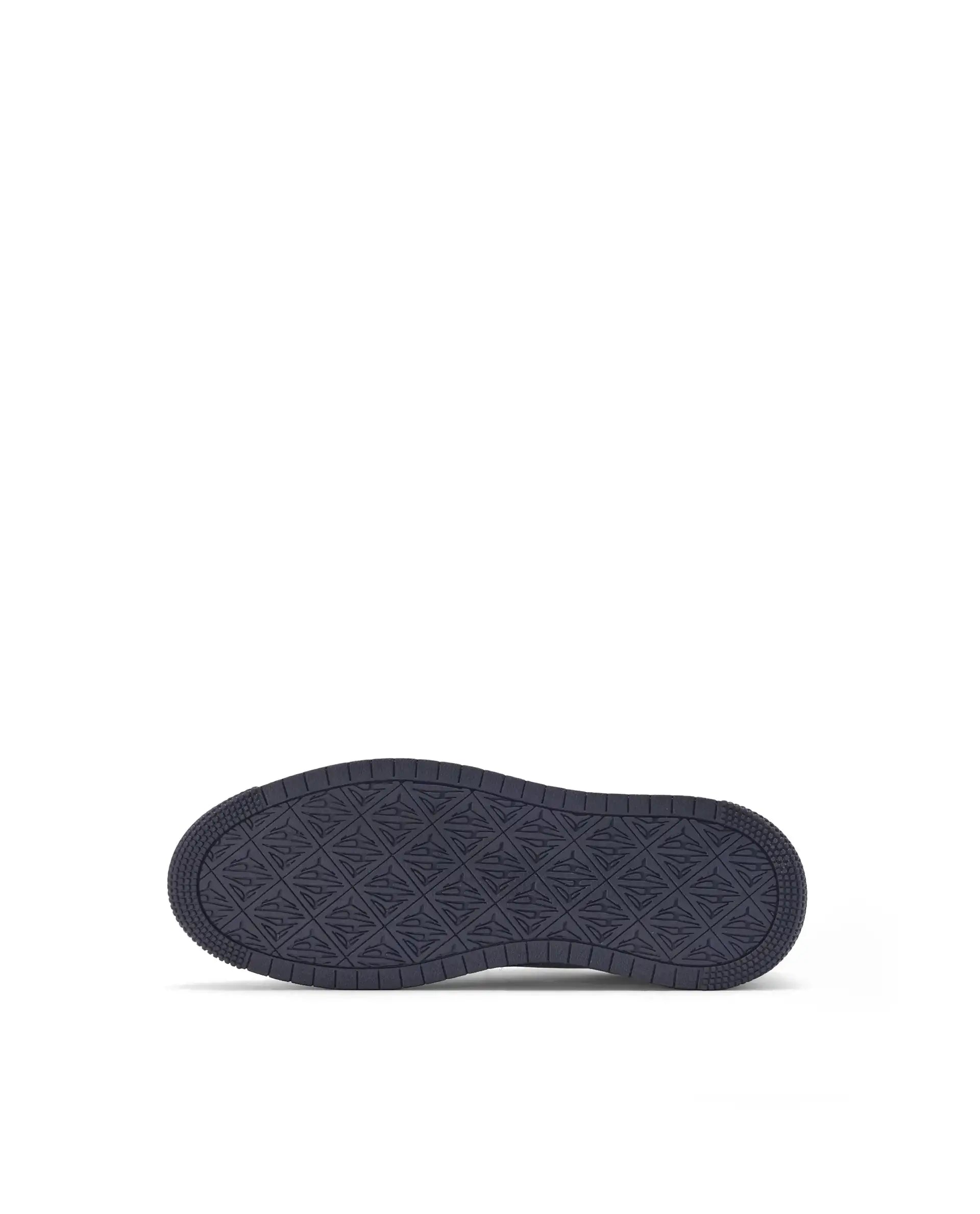 Rare Rabbir Men's Voltro Navy Genuine Leather And Suede Faros "R" Monogram Low-Top Lace-Up Sneaker Shoes