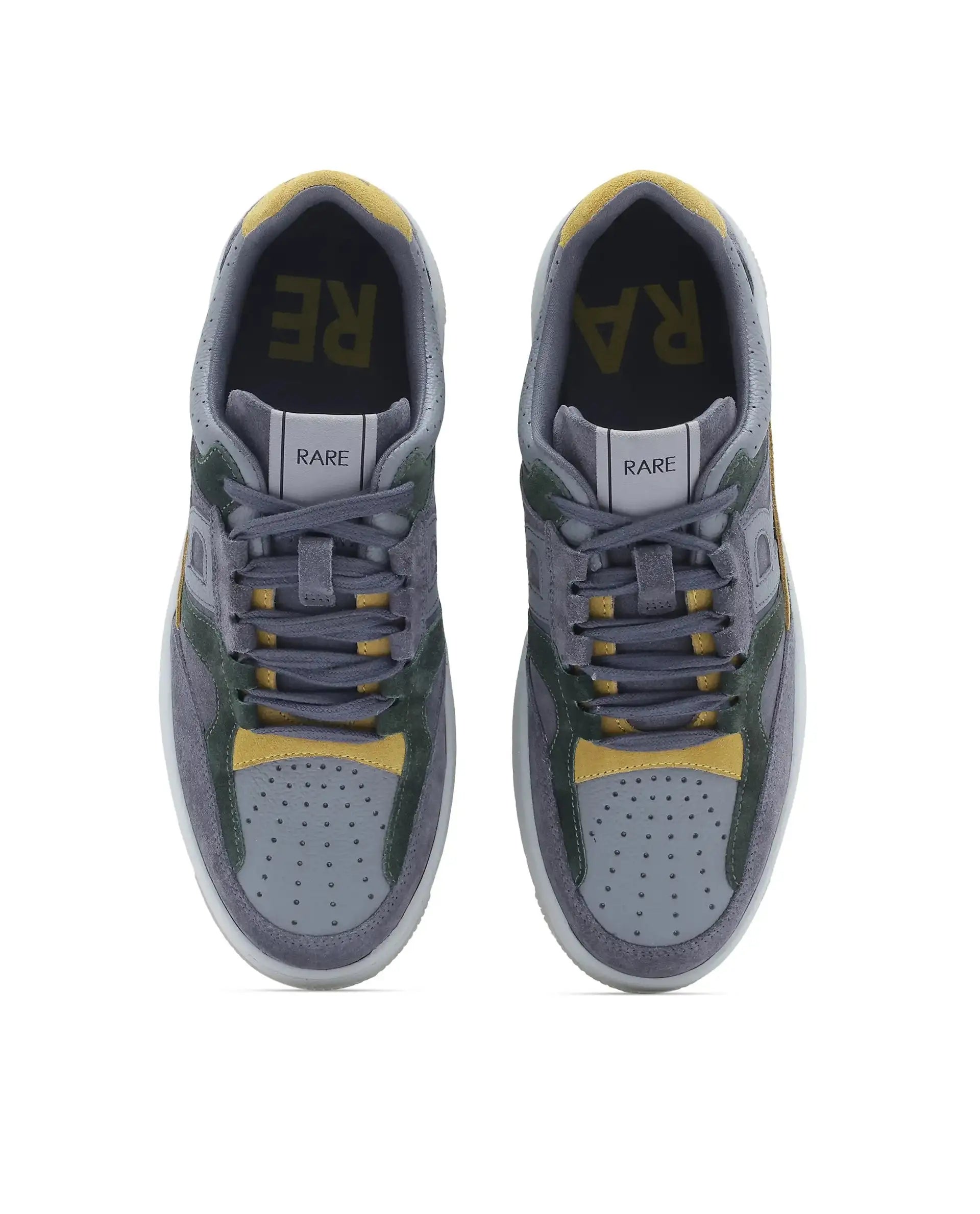 Rare Rabbit Men Voyage Dark Grey Lace-Up Closure Sneaker