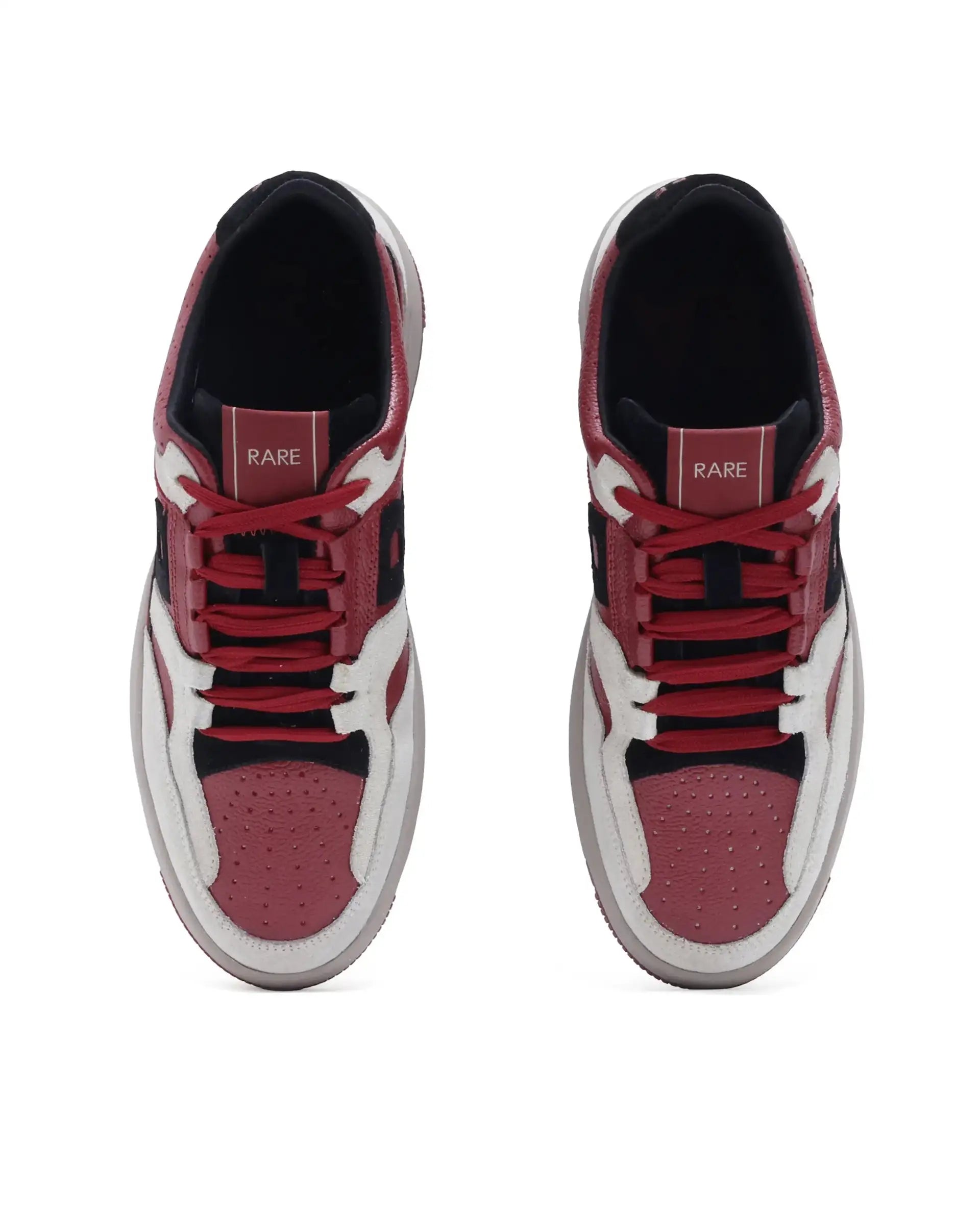 Rare Rabbit Men Voyage Red Leather Lace-Up Sneaker