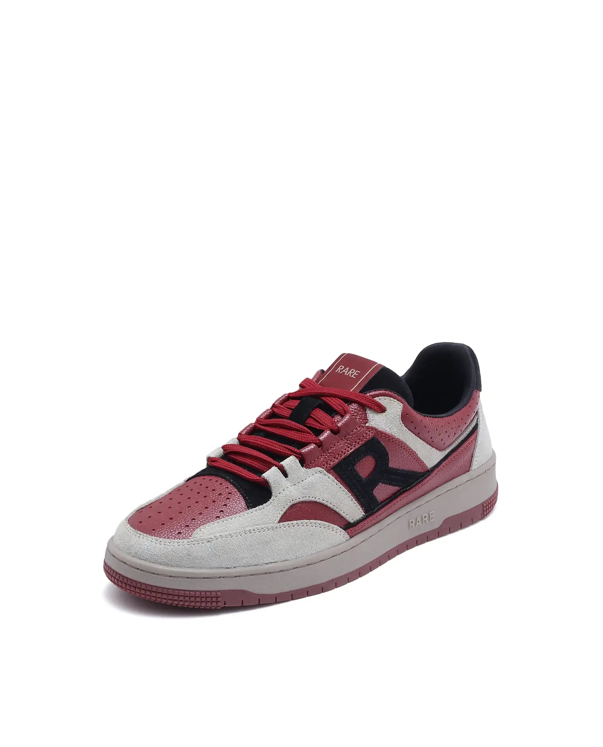 Rare Rabbit Men Voyage Red Leather Lace-Up Sneaker