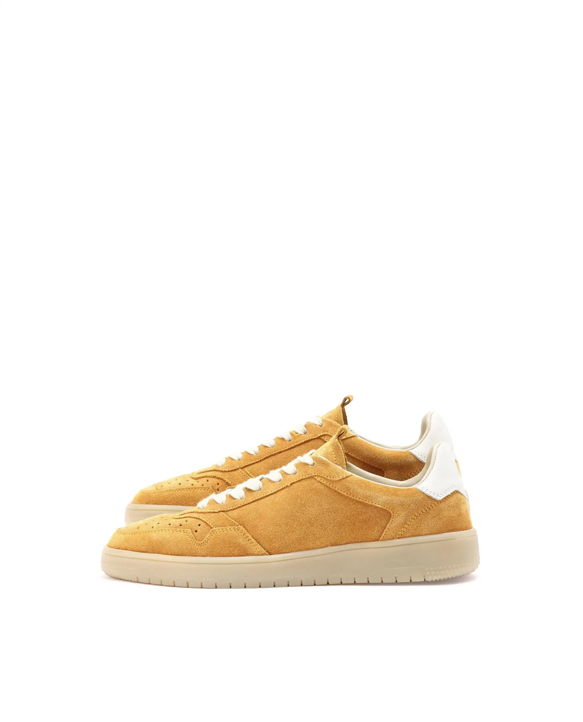 Rare Rabbit Men's Woolton-2 Mustard Lace-Up Closure Suede Sneaker