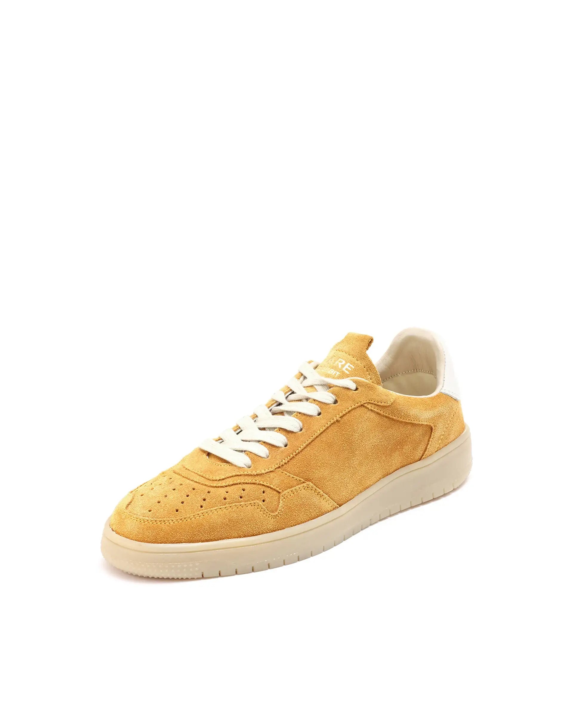 Rare Rabbit Men's Woolton-2 Mustard Lace-Up Closure Suede Sneaker