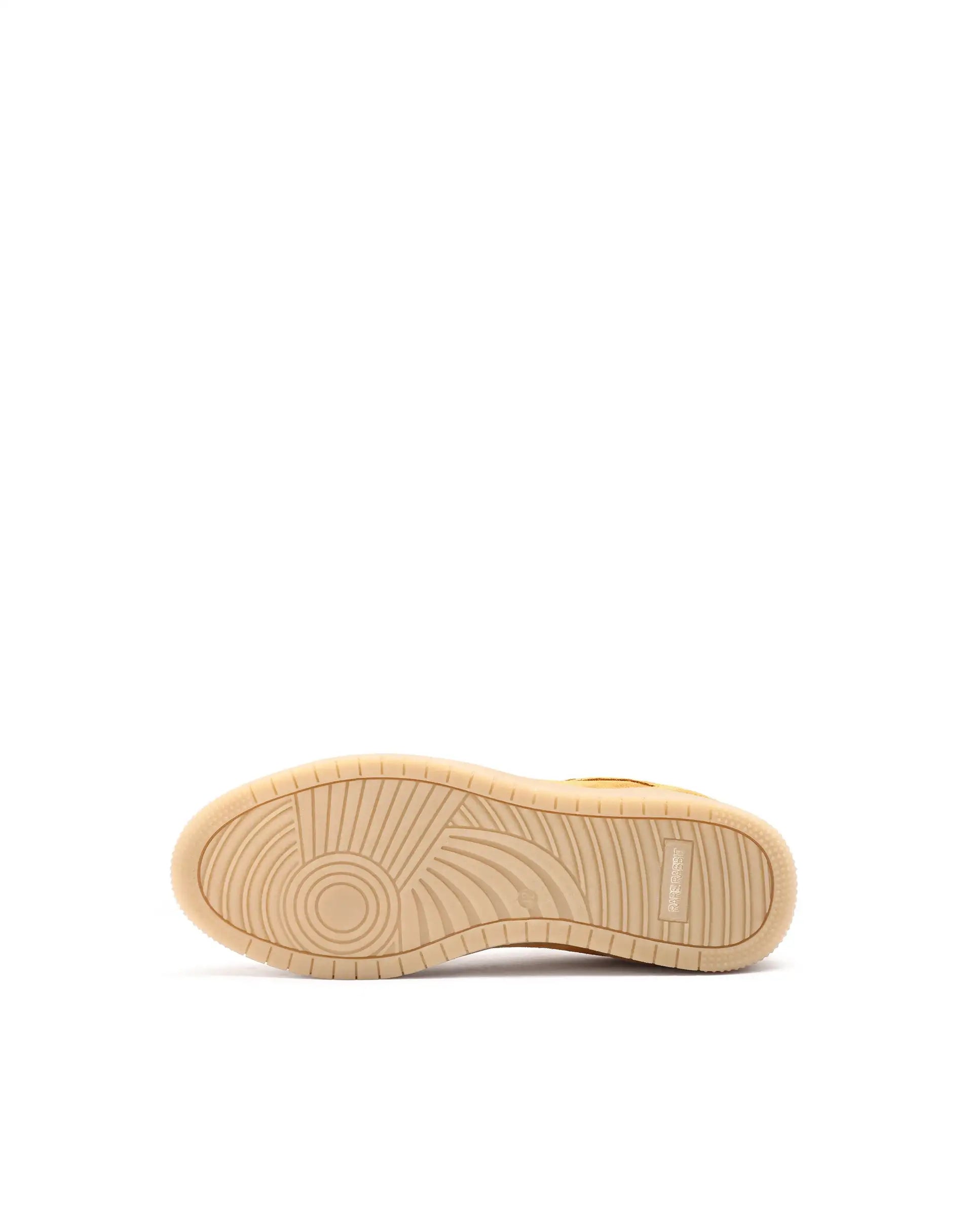 Rare Rabbit Men's Woolton-2 Mustard Lace-Up Closure Suede Sneaker