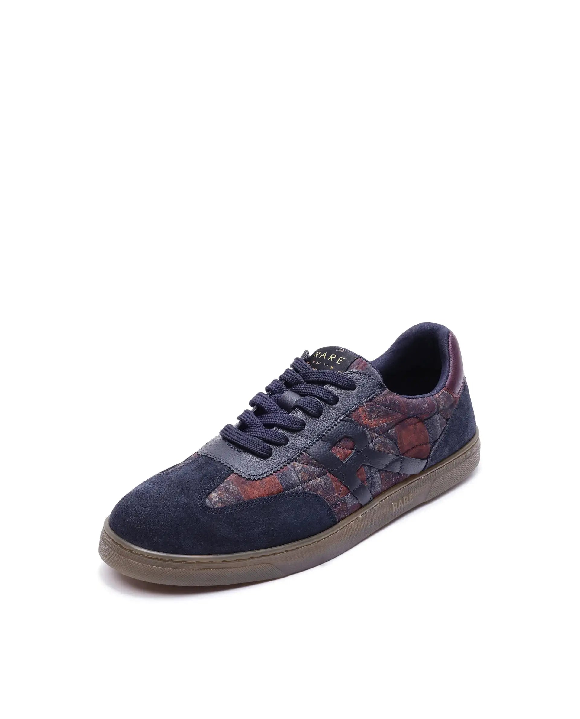 Rare Rabbit Men Yarn Dark Blue Leather Lace-Up Closure Shoes