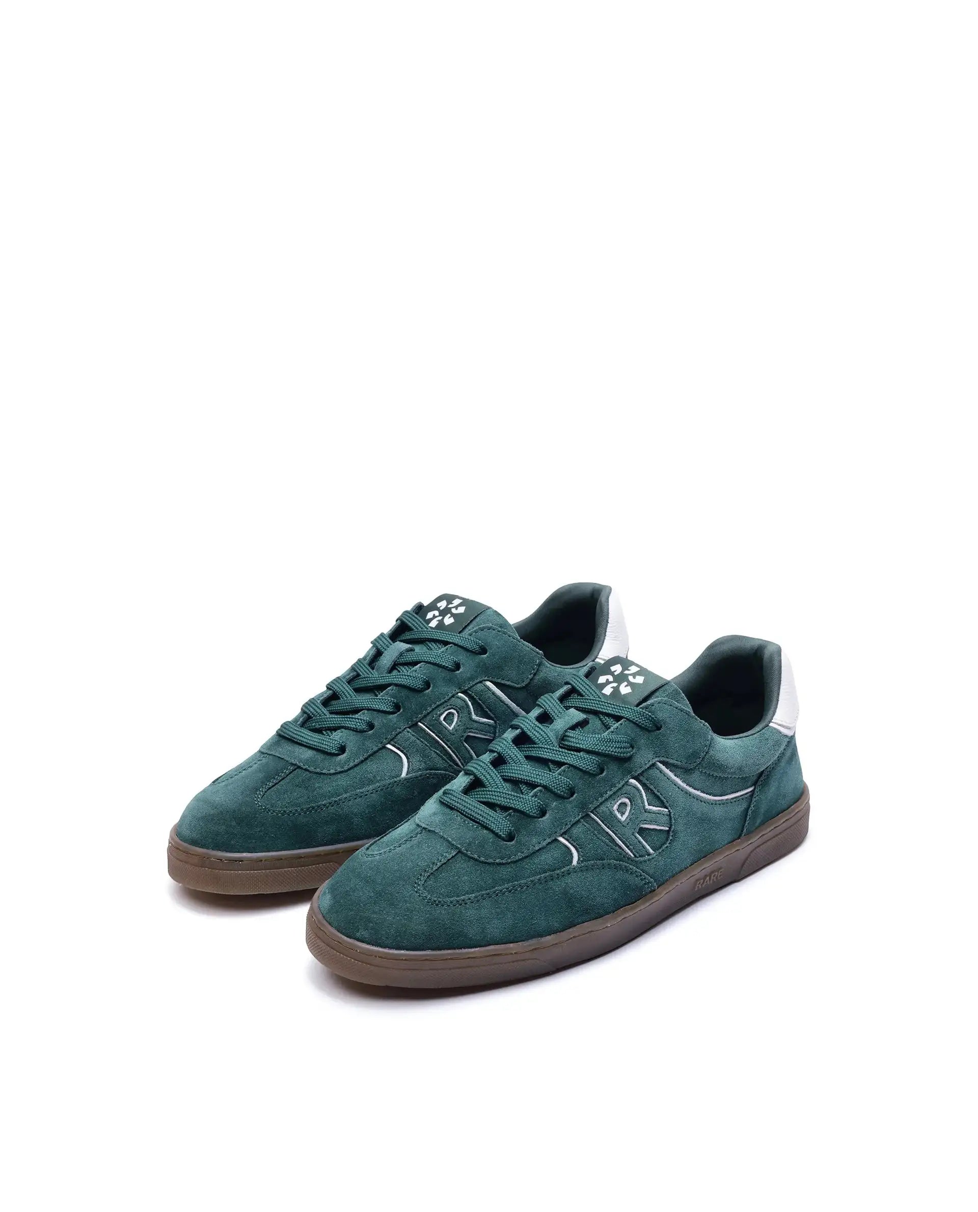 Rare Rabbit Men Zenith Green Leather Lace-Up Closure Shoes