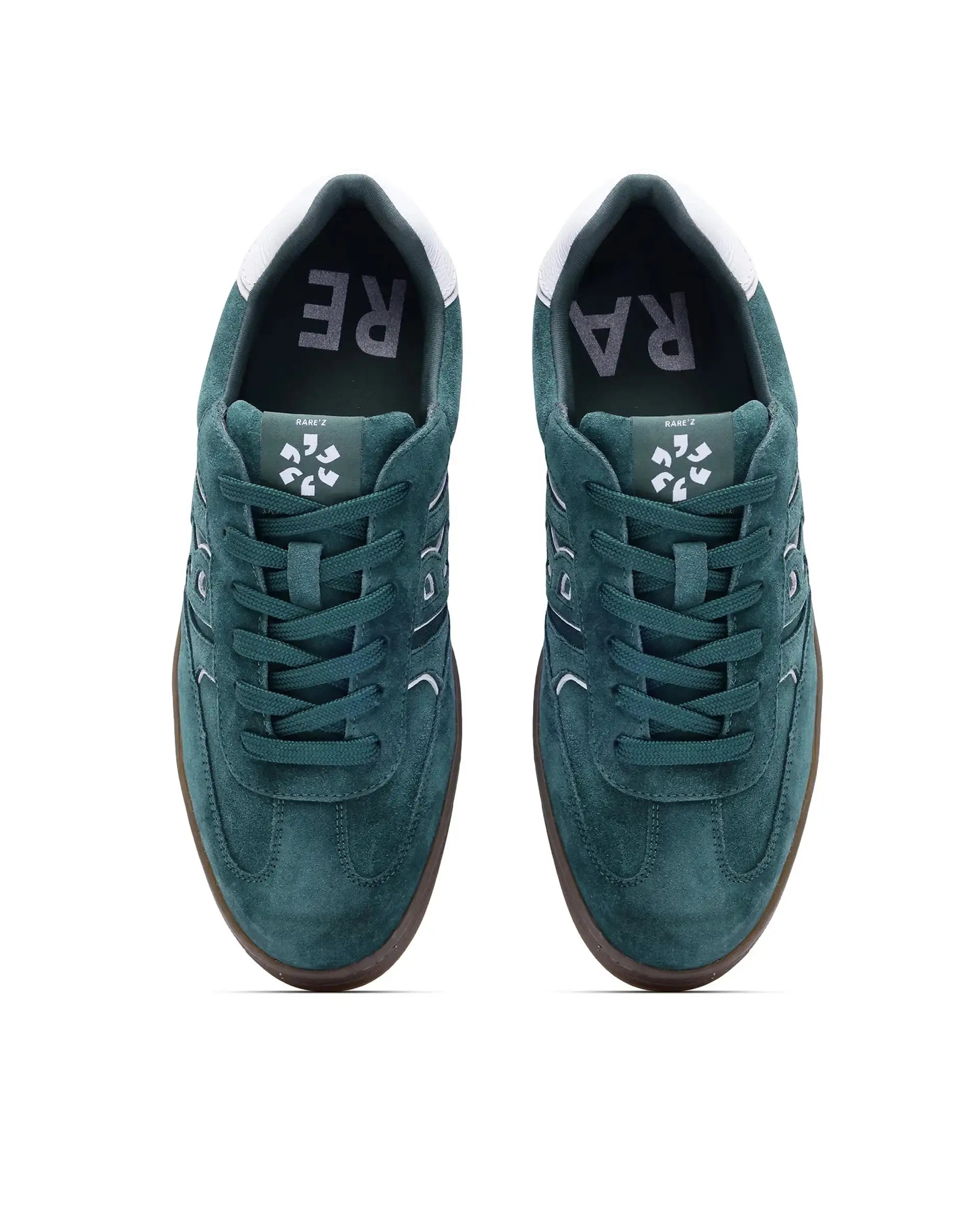 Rare Rabbit Men Zenith Green Leather Lace-Up Closure Shoes