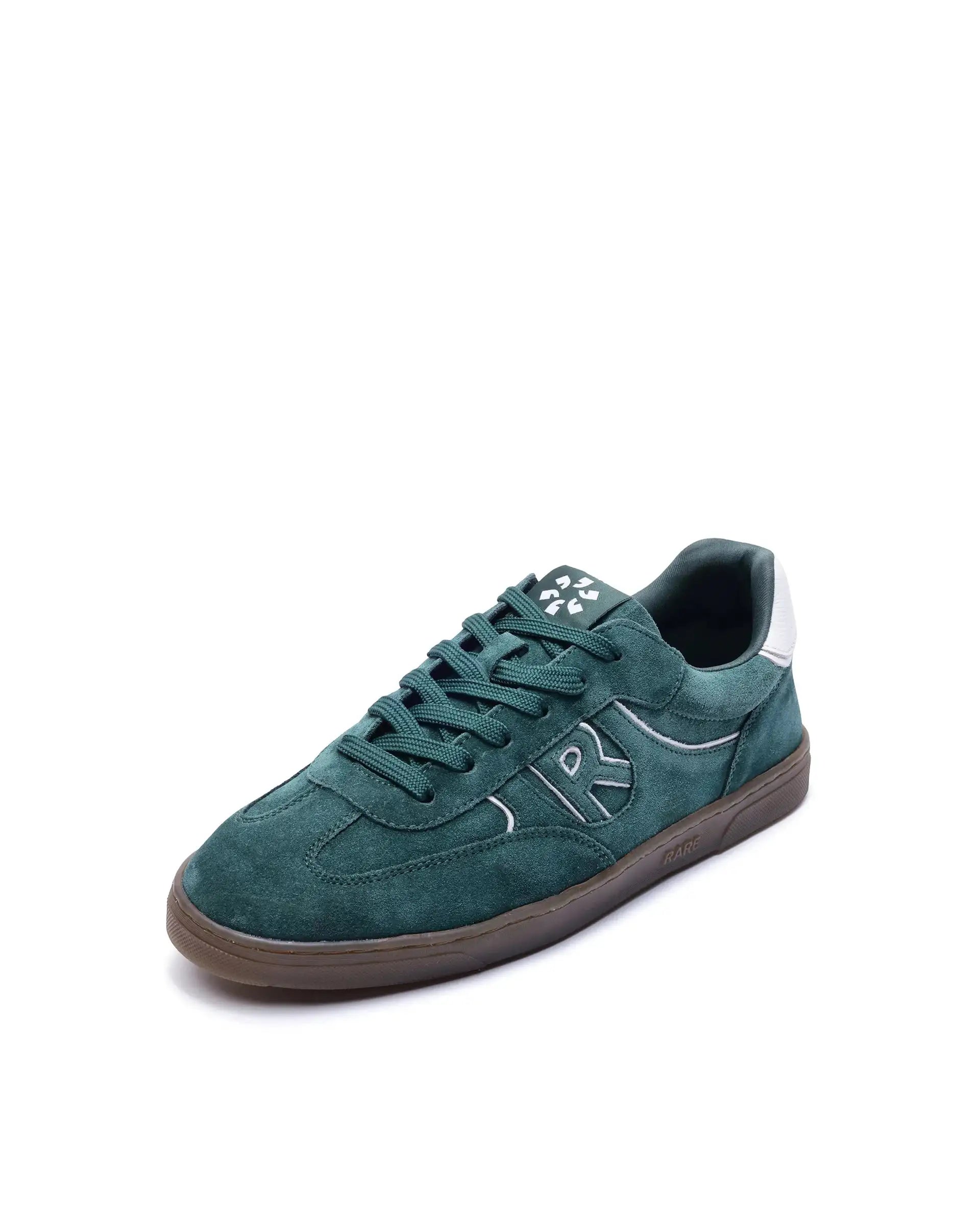 Rare Rabbit Men Zenith Green Leather Lace-Up Closure Shoes