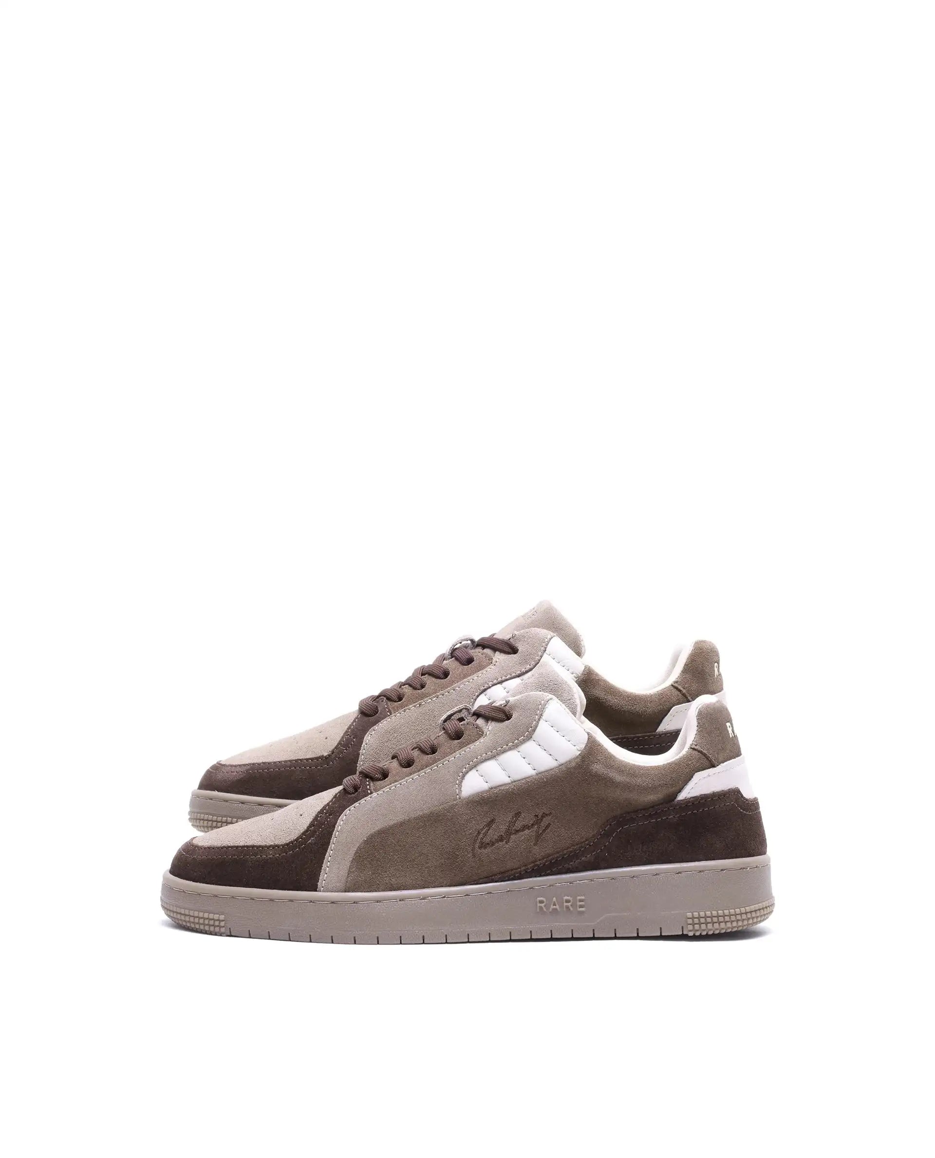 Rare Rabbit Men's Zwag Brown Suede Sneaker