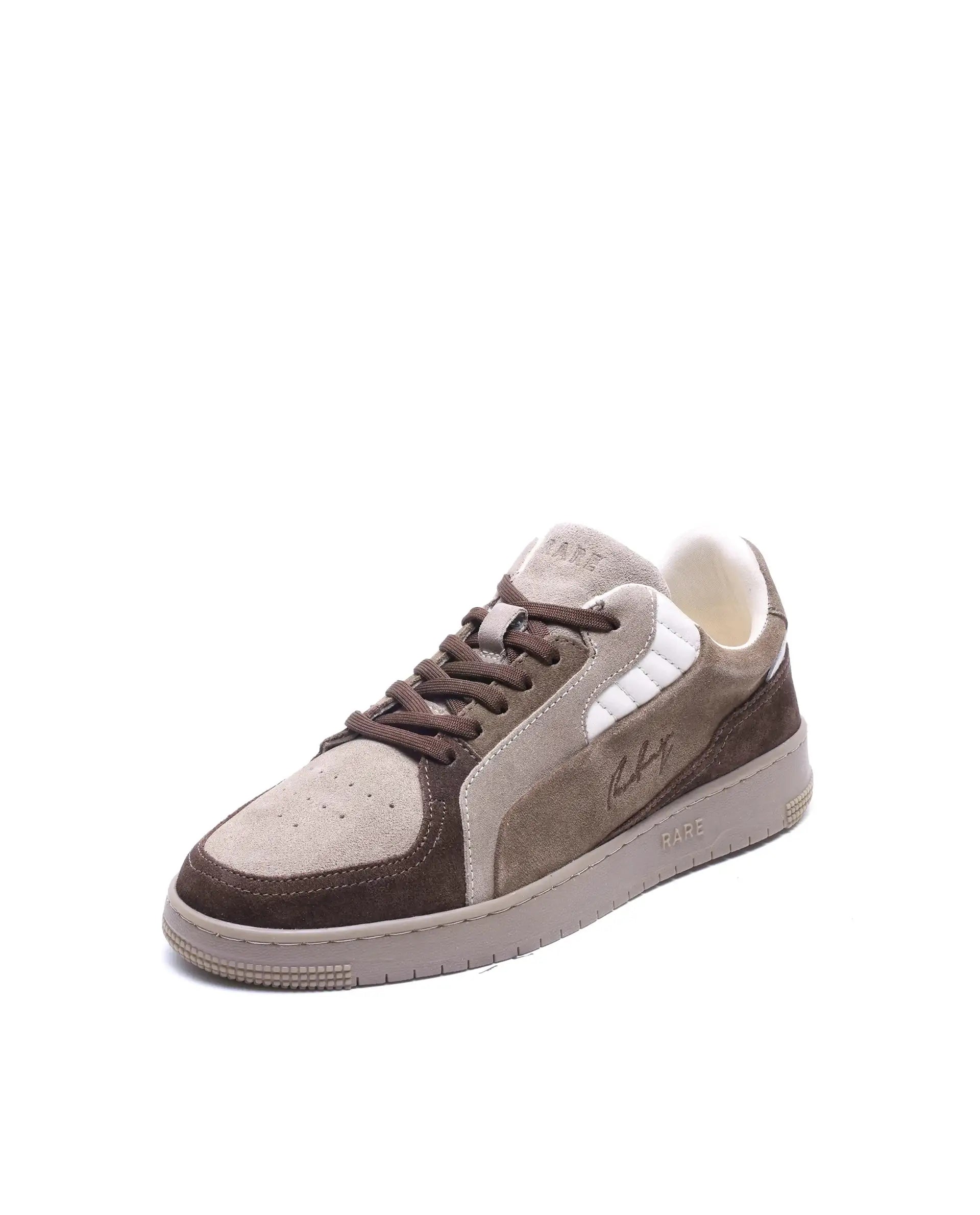 Rare Rabbit Men's Zwag Brown Suede Sneaker