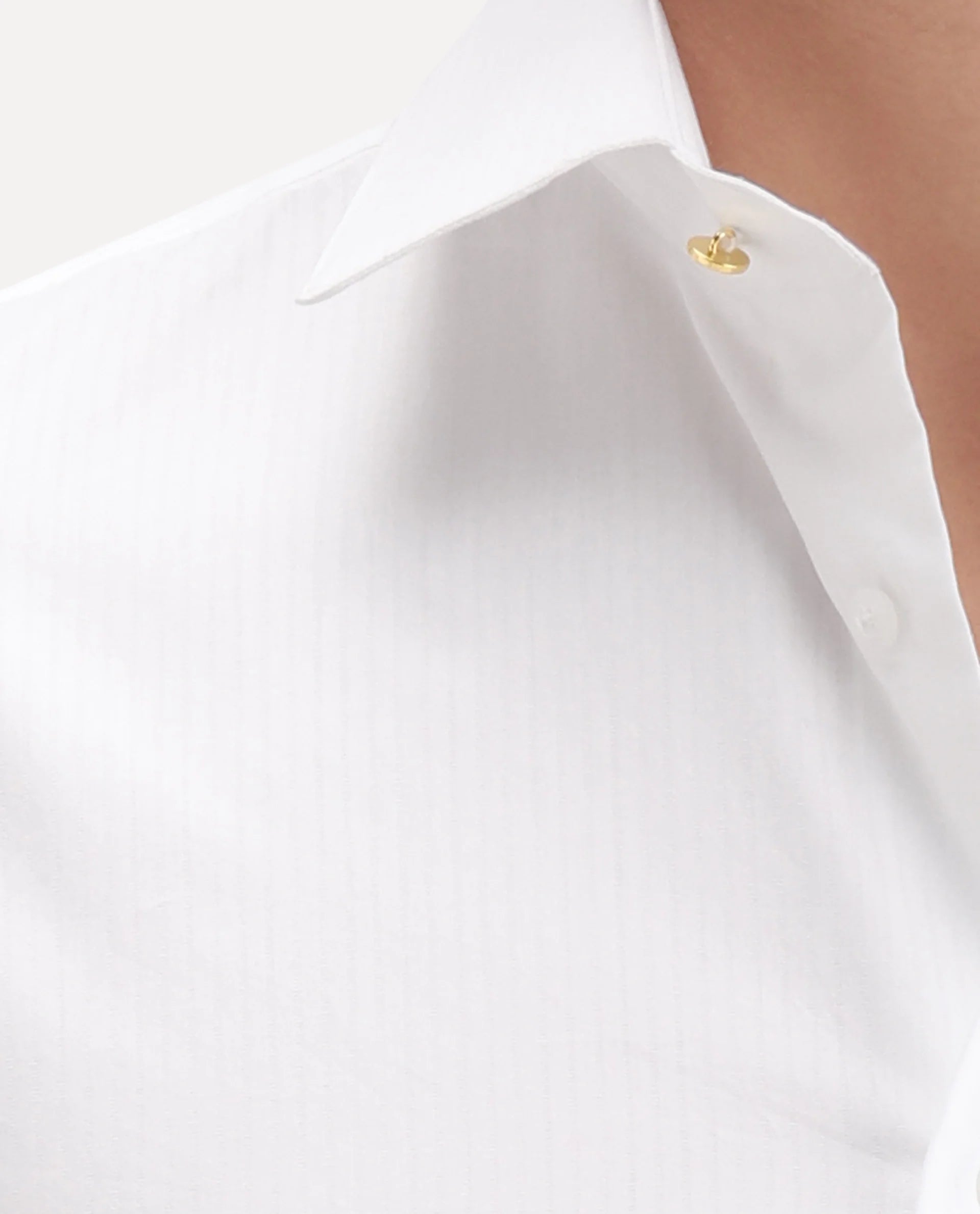 Rare Rabbit Men's Brisc-26 White Cotton Fabric Full Sleeve Spread Collar Button Regular Plain Shirt