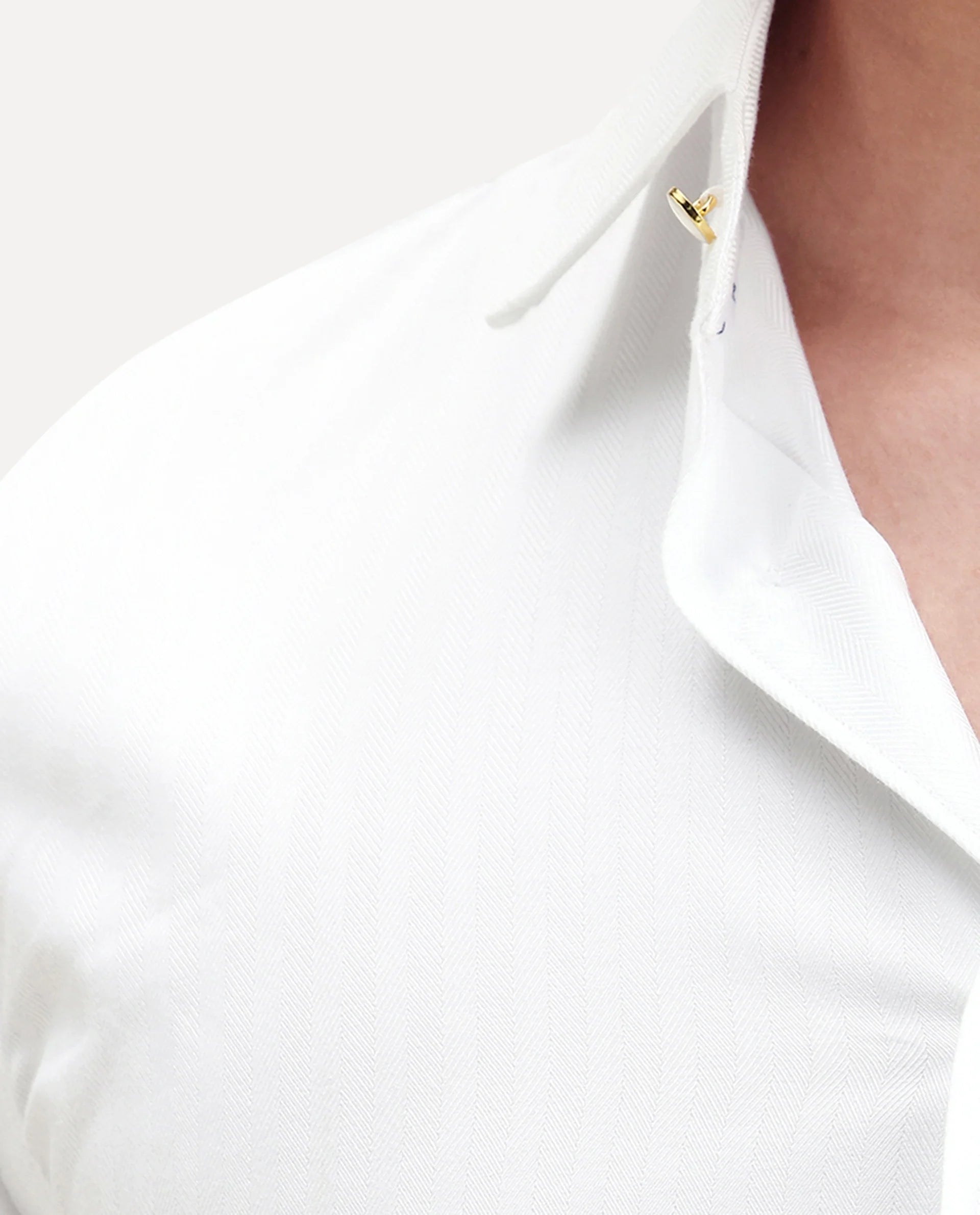 Rare Rabbit Men's Fargo White Cotton Plain Regular Fit Full Sleeve Collared Shirt