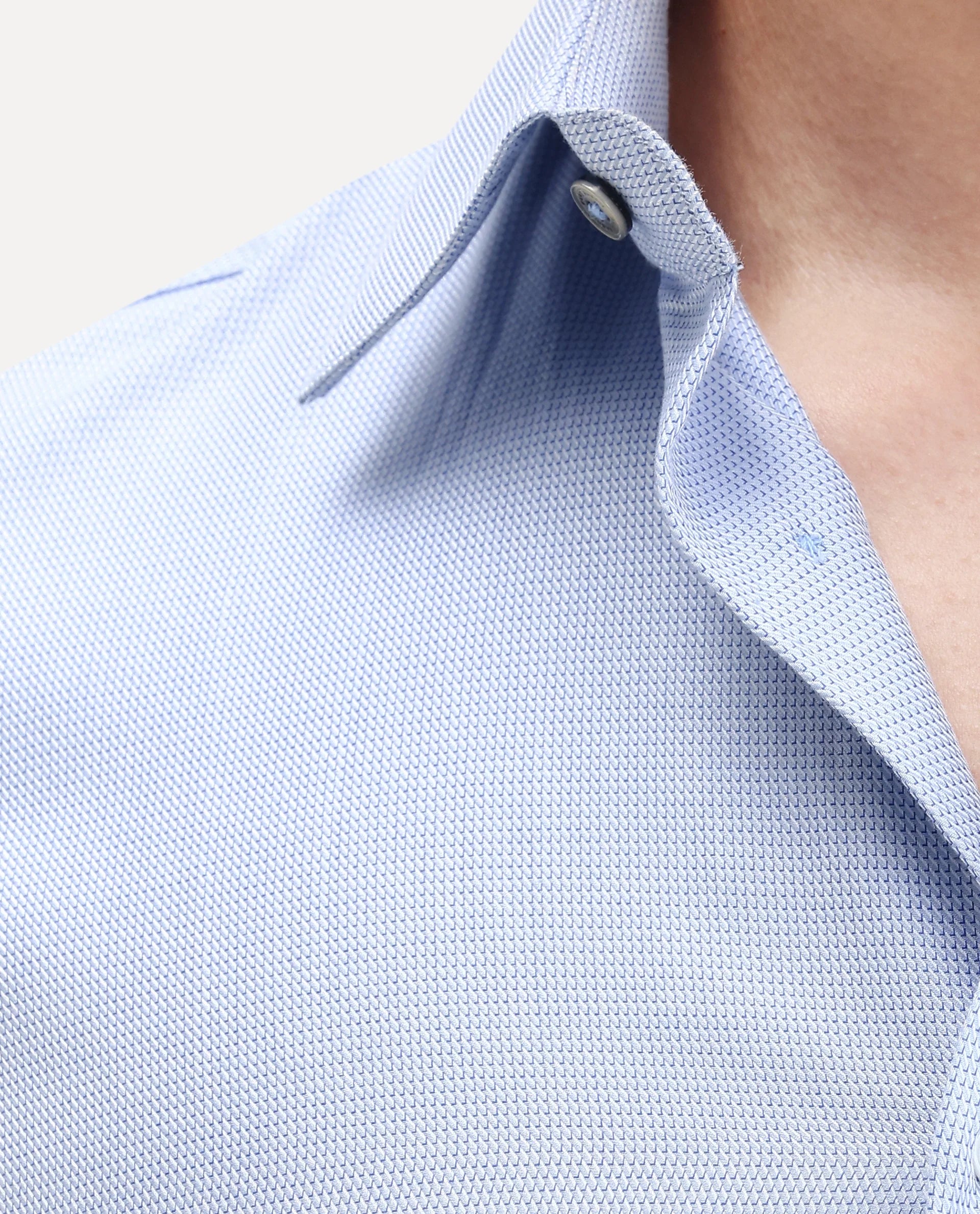 Rare Rabbit Men's Lanic-25 Blue Cotton Textured Regular Fit Full Sleeve Collared Shirt