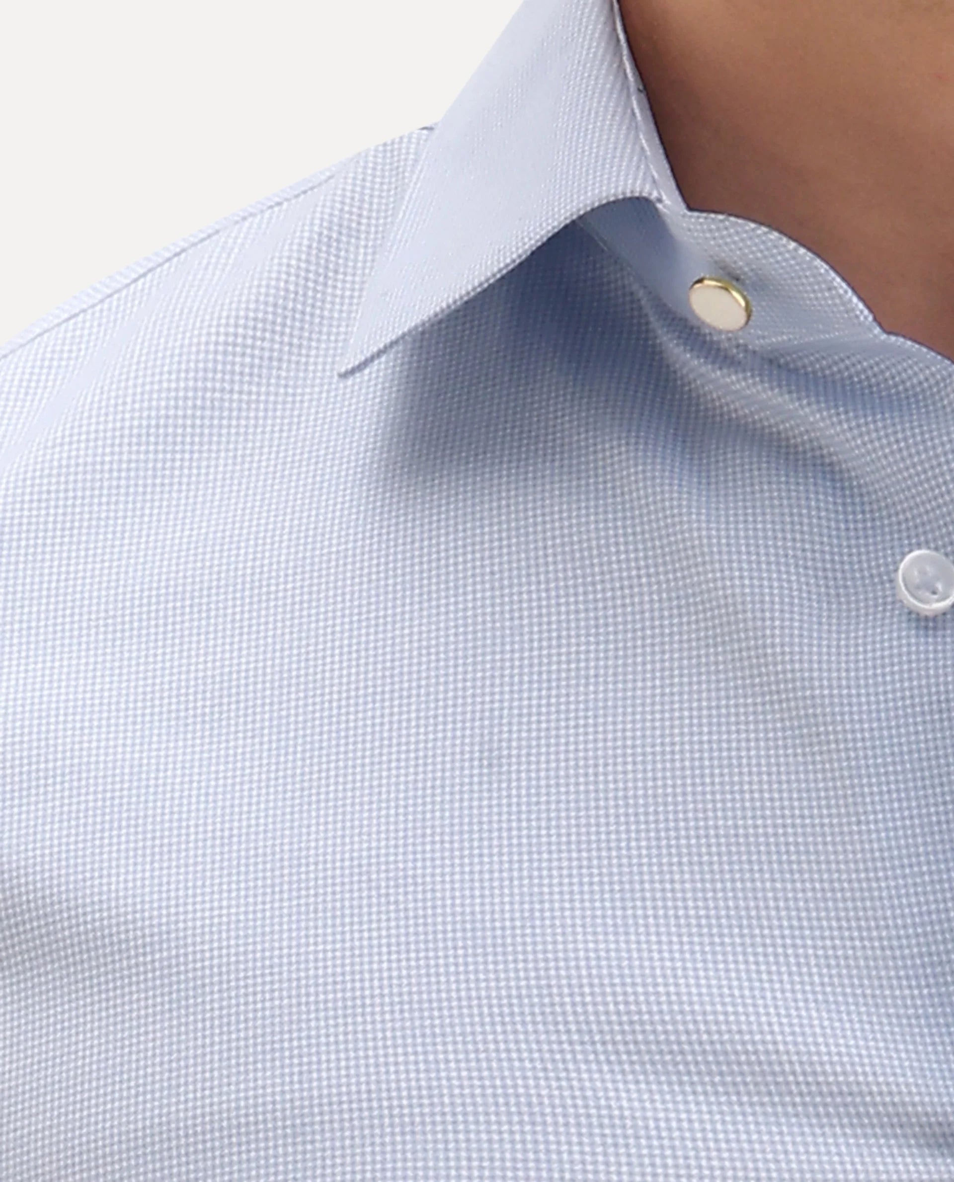 Rare Rabbit Men's Plom Blue Cotton Fabric Collared Neck Regular Fit Plain Shirt