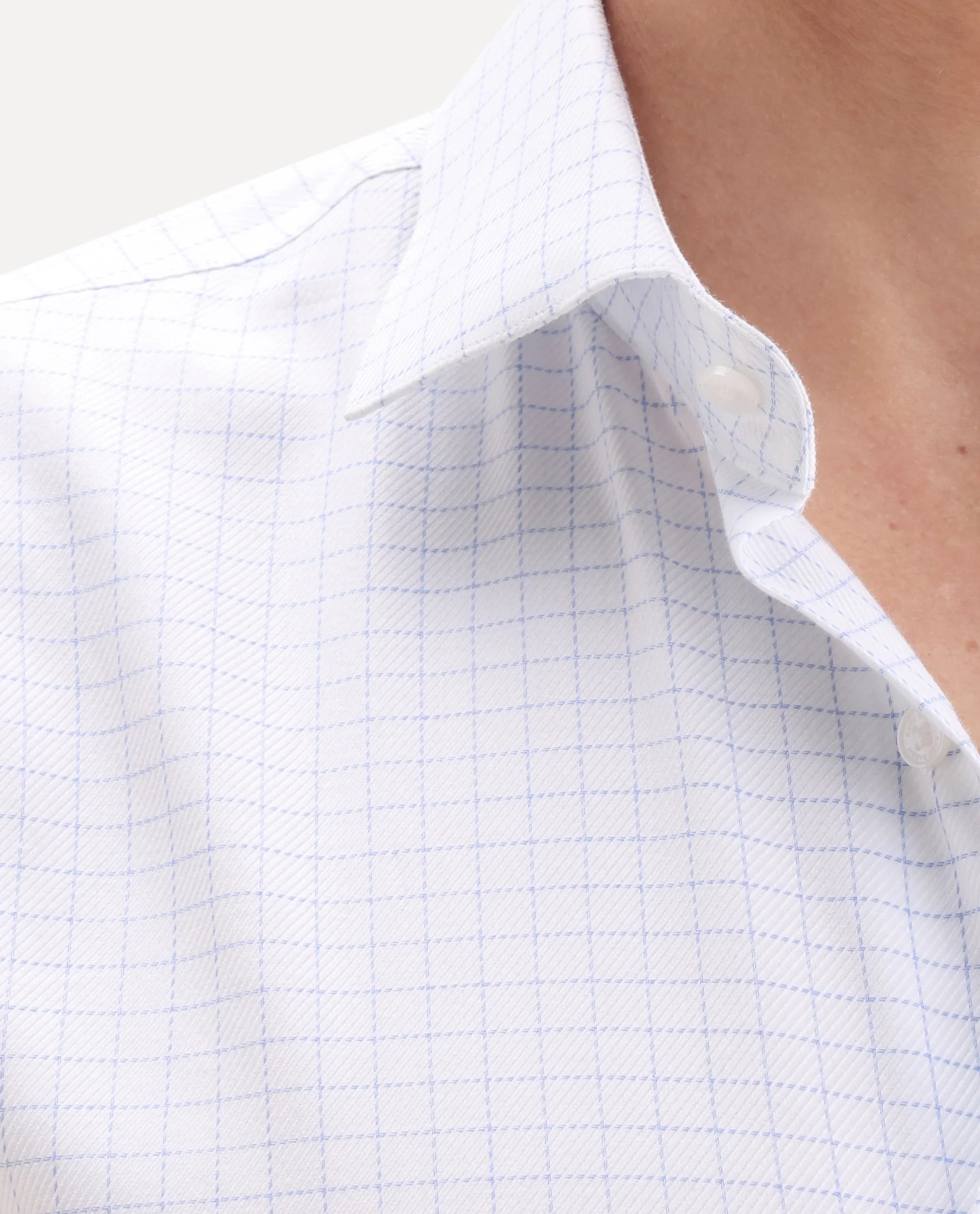 Rare Rabbit Men's Zemp White Cotton Fabric Full Sleeve Regular Fit Checked Shirt