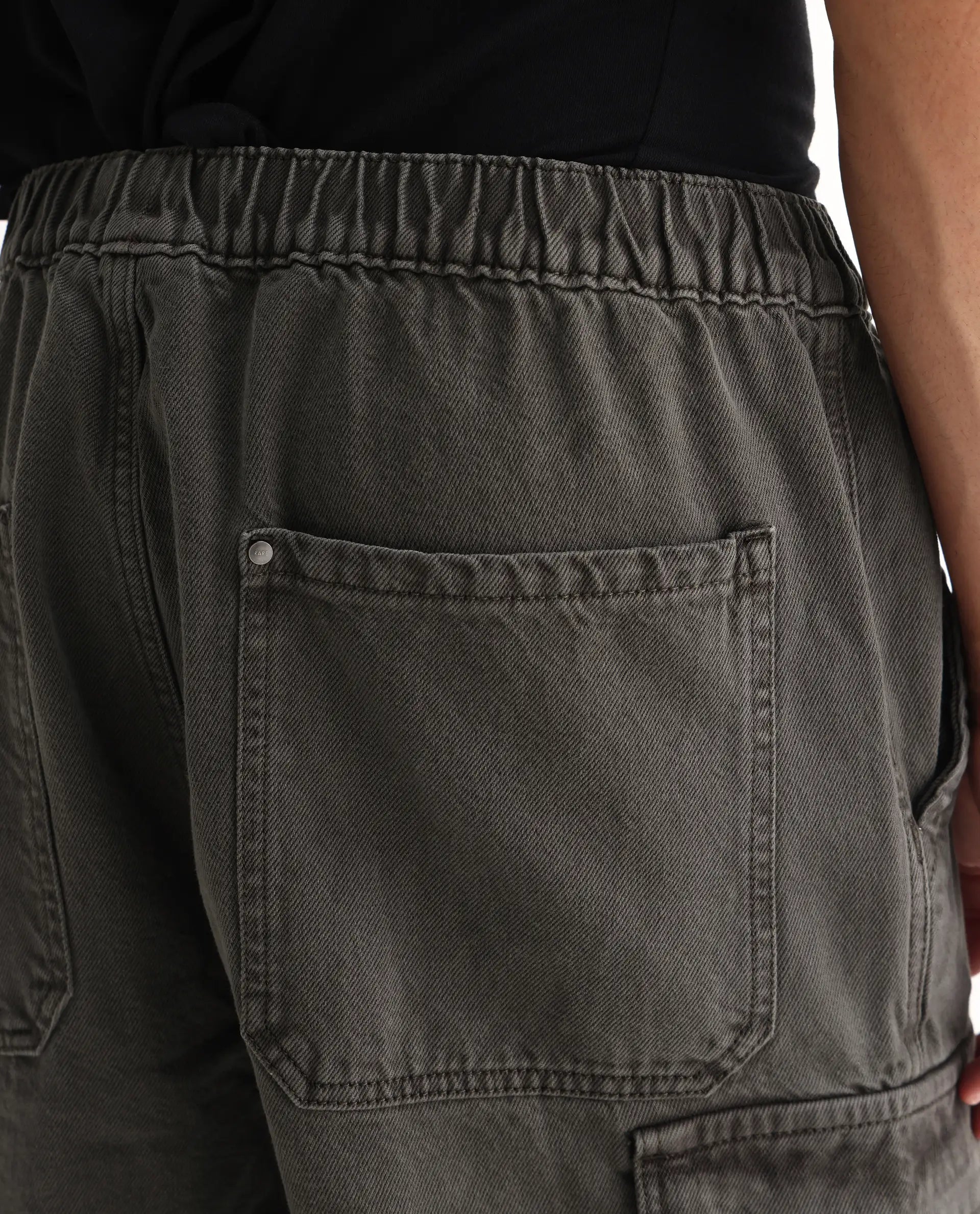 Rare Rabbit Men's Hork Dark Green Cotton Plain Baggy Fit Jeans