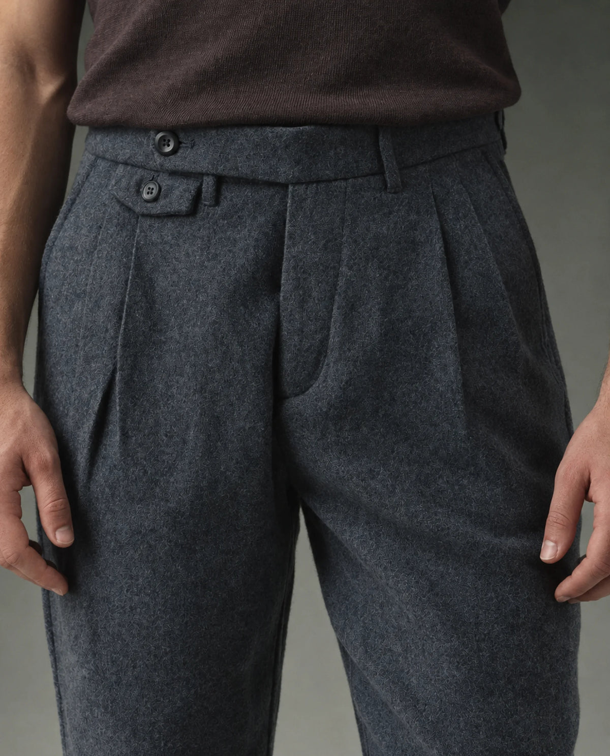 Rare Rabbit Men's Kaino Navy  Plain Regular Fit Trouser