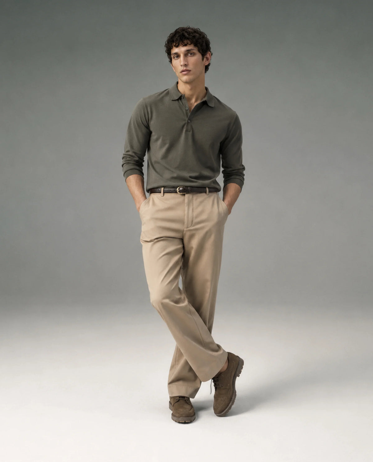 Rare Rabbit Men Kenal Beige Polyester Blend Fabric Button Closure Plain Trouser