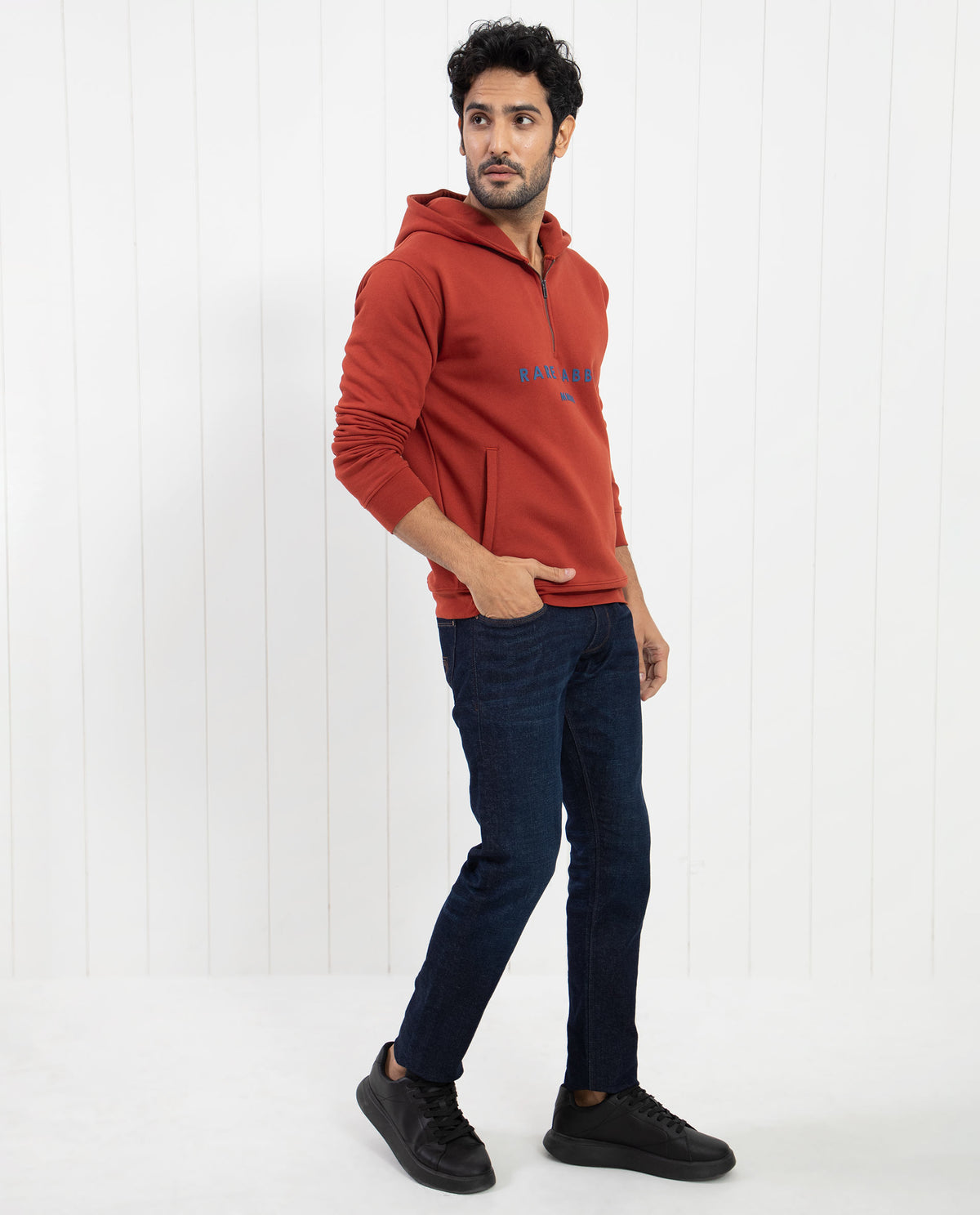 Rare Rabbit Men'S Lorall Brown Sweatshirt Full Sleeves Solid