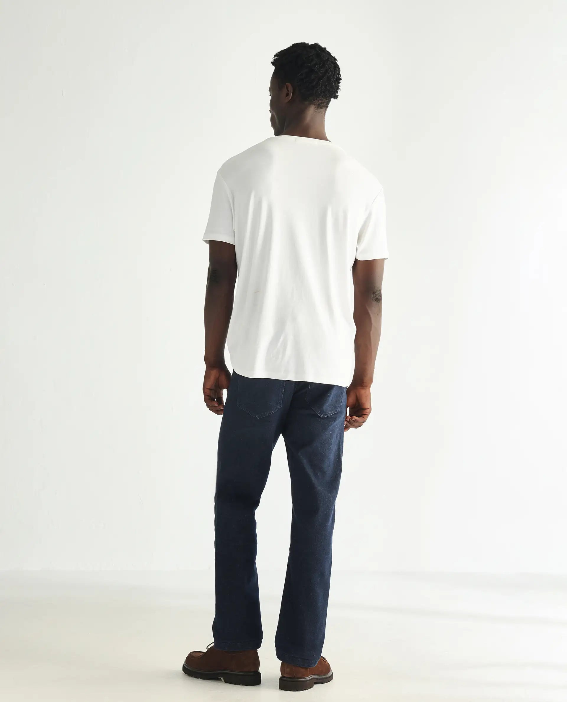 Rare Rabbit Men's Lyon Dark Navy Cotton Plain Hawk Slim Fit Jeans