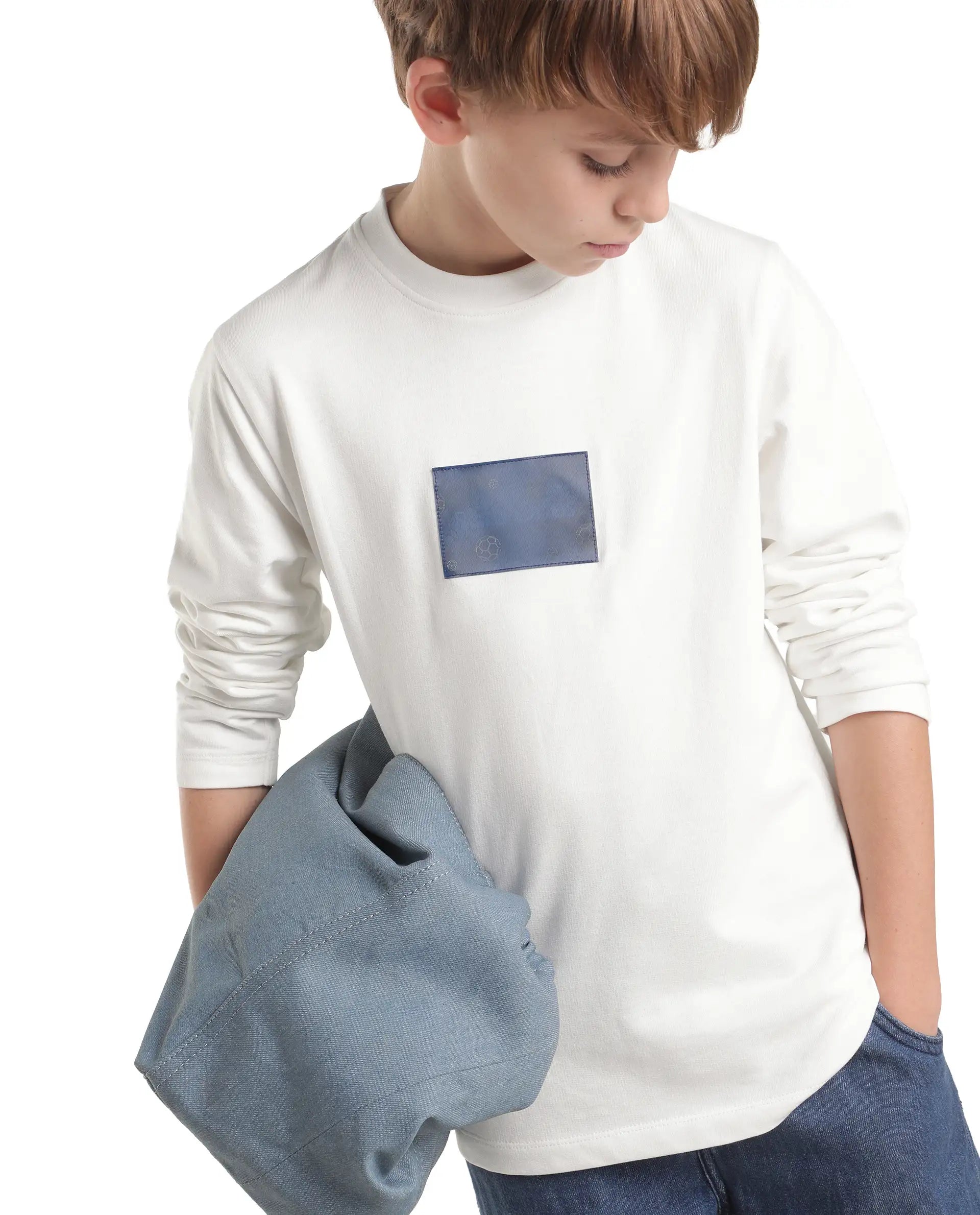 Rare Ones Kids Mel Off White Cotton Fabric Pull-On Regular Fit Graphic Print T-Shirt